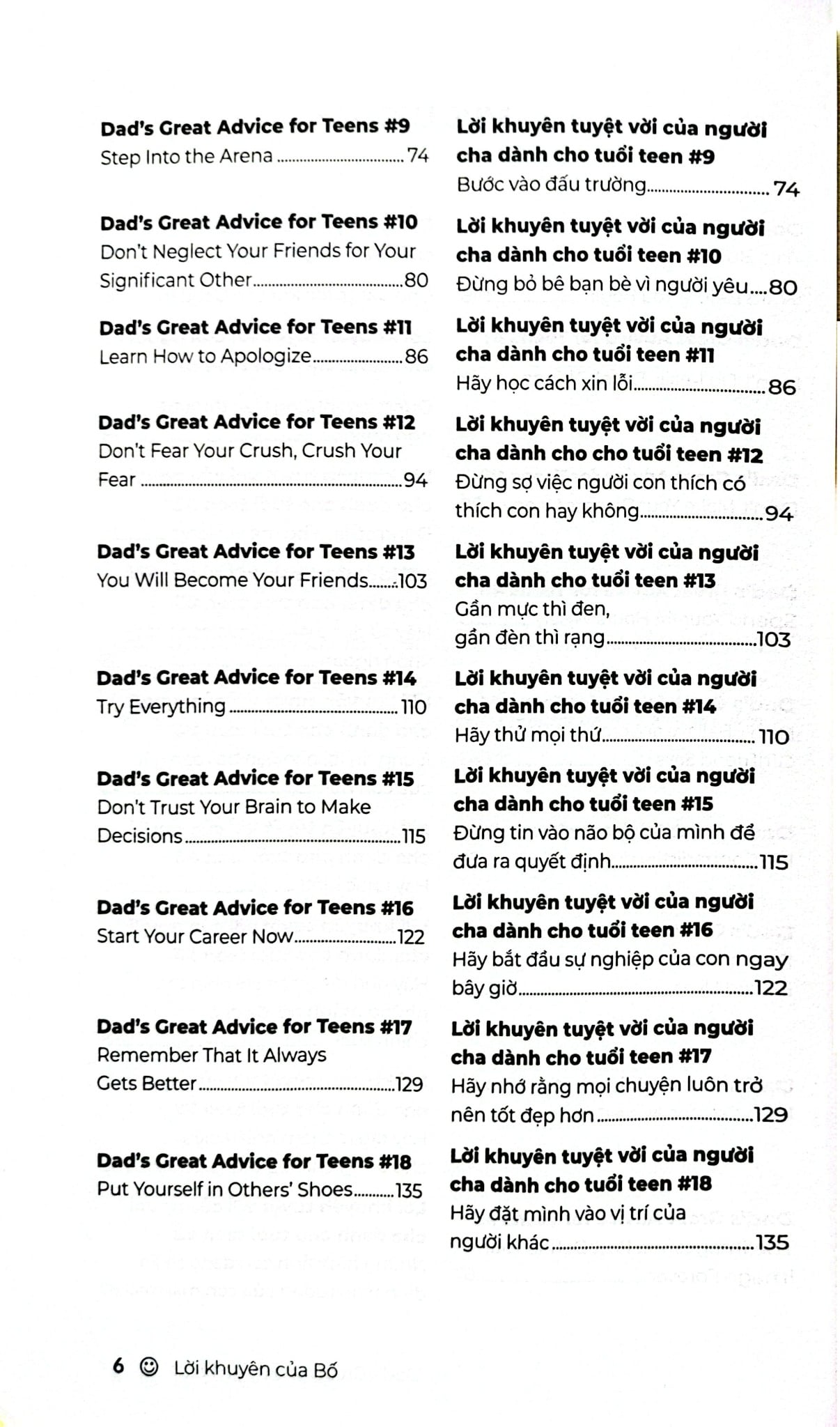 Lời Khuyên Của Bố - Marc Fienberg (Song ngữ Anh Việt) - Well Spring Billingual School