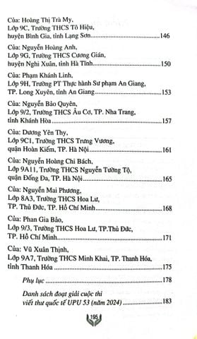  Niềm Hy Vọng Gửi Tương Lai - Những Bức Thư Đoạt Giải Cuộc Thi Viết Thư Quốc Tế Upu Lần Thứ 53 - Bộ Thông Tin Và Truyền Thông 