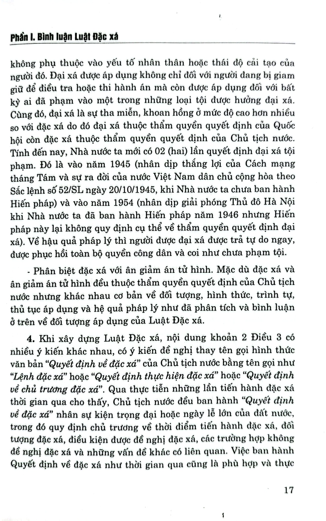 Bình Luận Luật Đặc Xá  - GS.TS Nguyễn Ngọc Anh