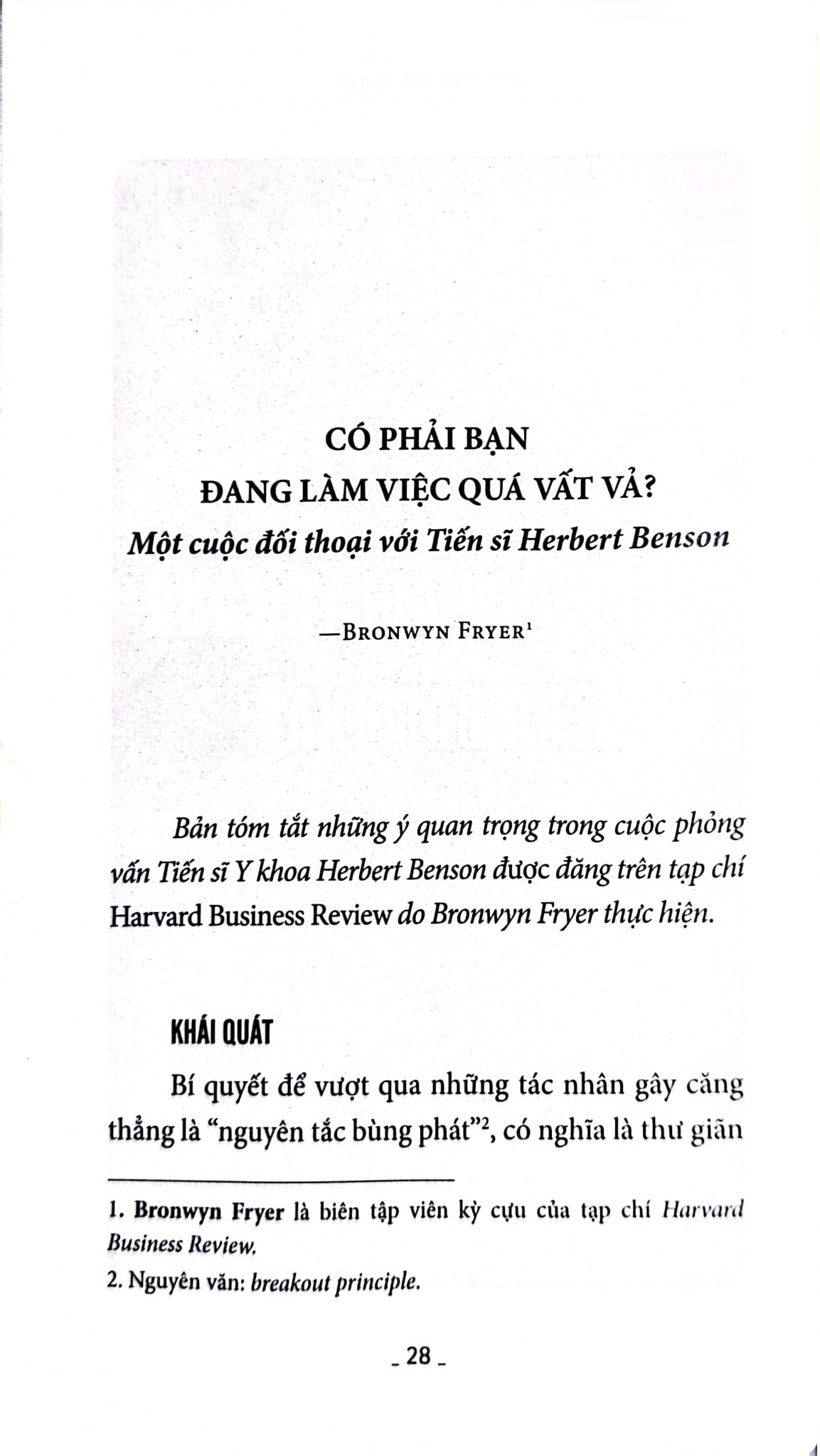 HBR Guide To – Giải Tỏa Áp Lực - Harvard Business Review Press