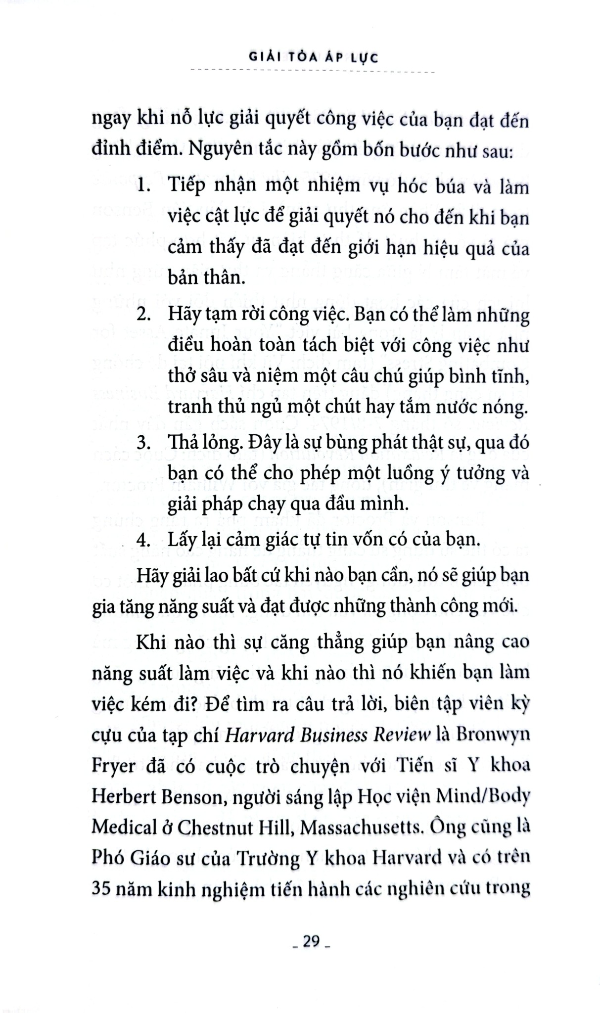 HBR Guide To – Giải Tỏa Áp Lực - Harvard Business Review Press