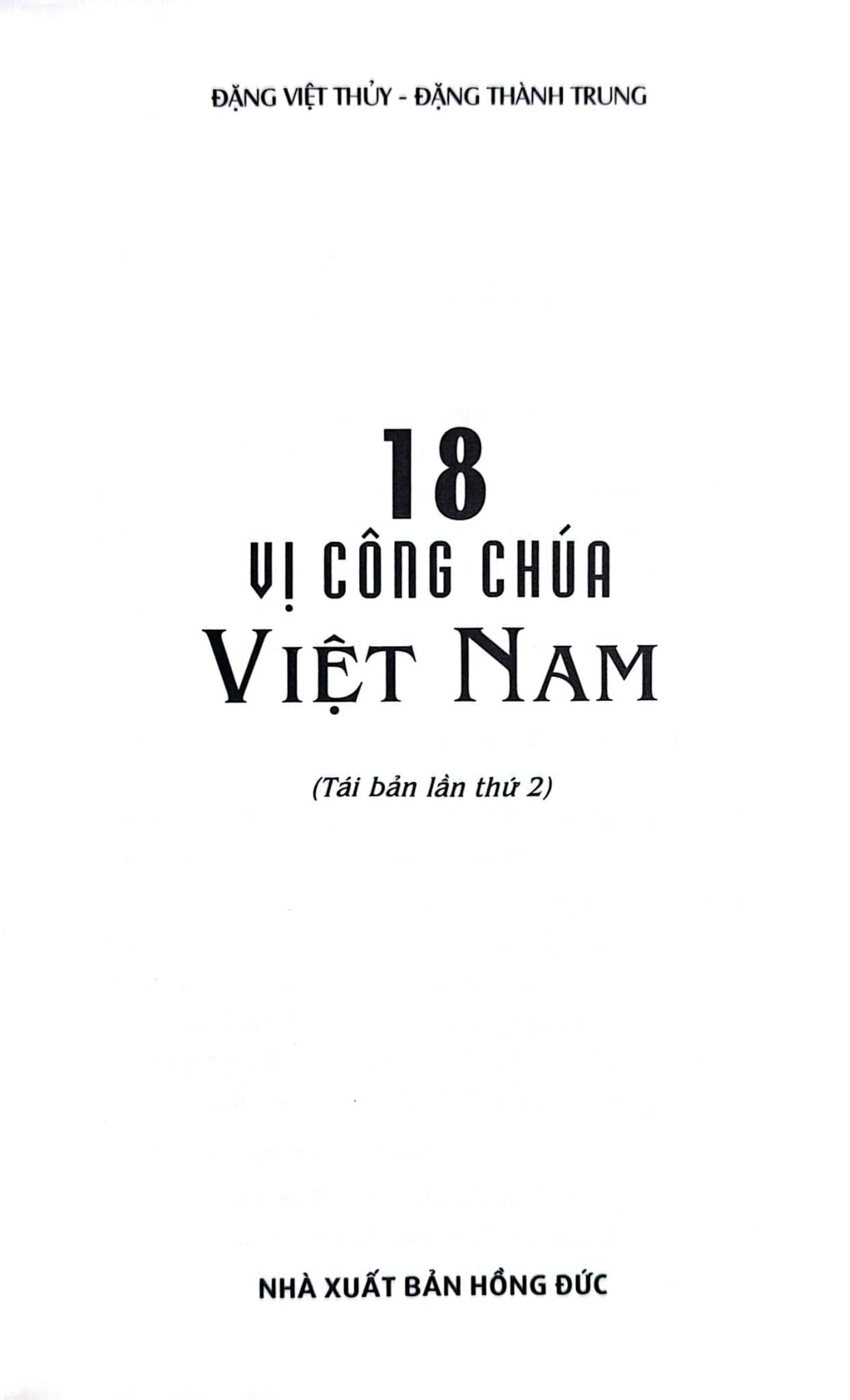 18 Vị Công Chúa Việt Nam - Đặng Việt Thuỷ