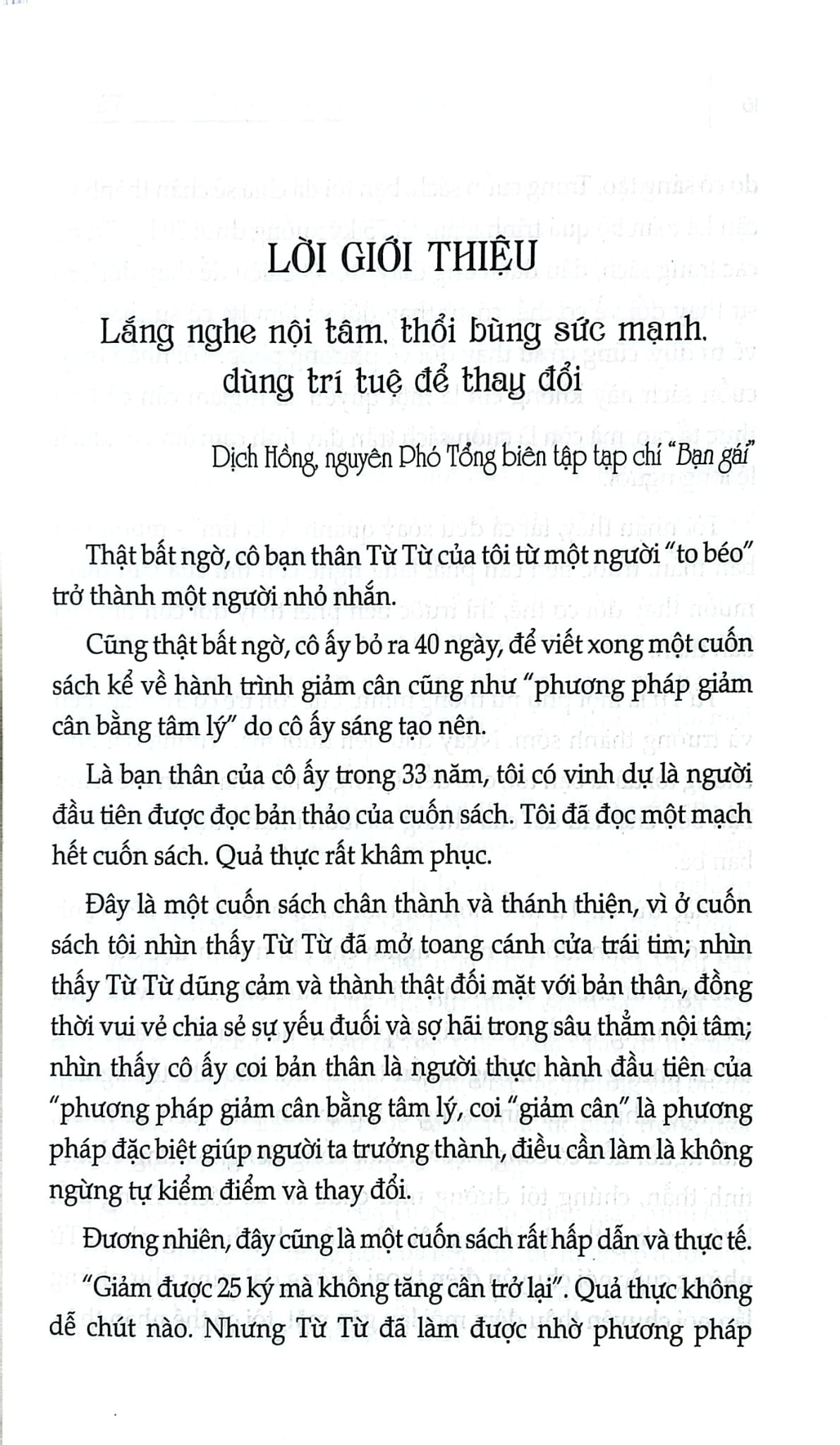 Giảm Cân Hiệu Quả Bằng Tâm Lý - Từ Từ