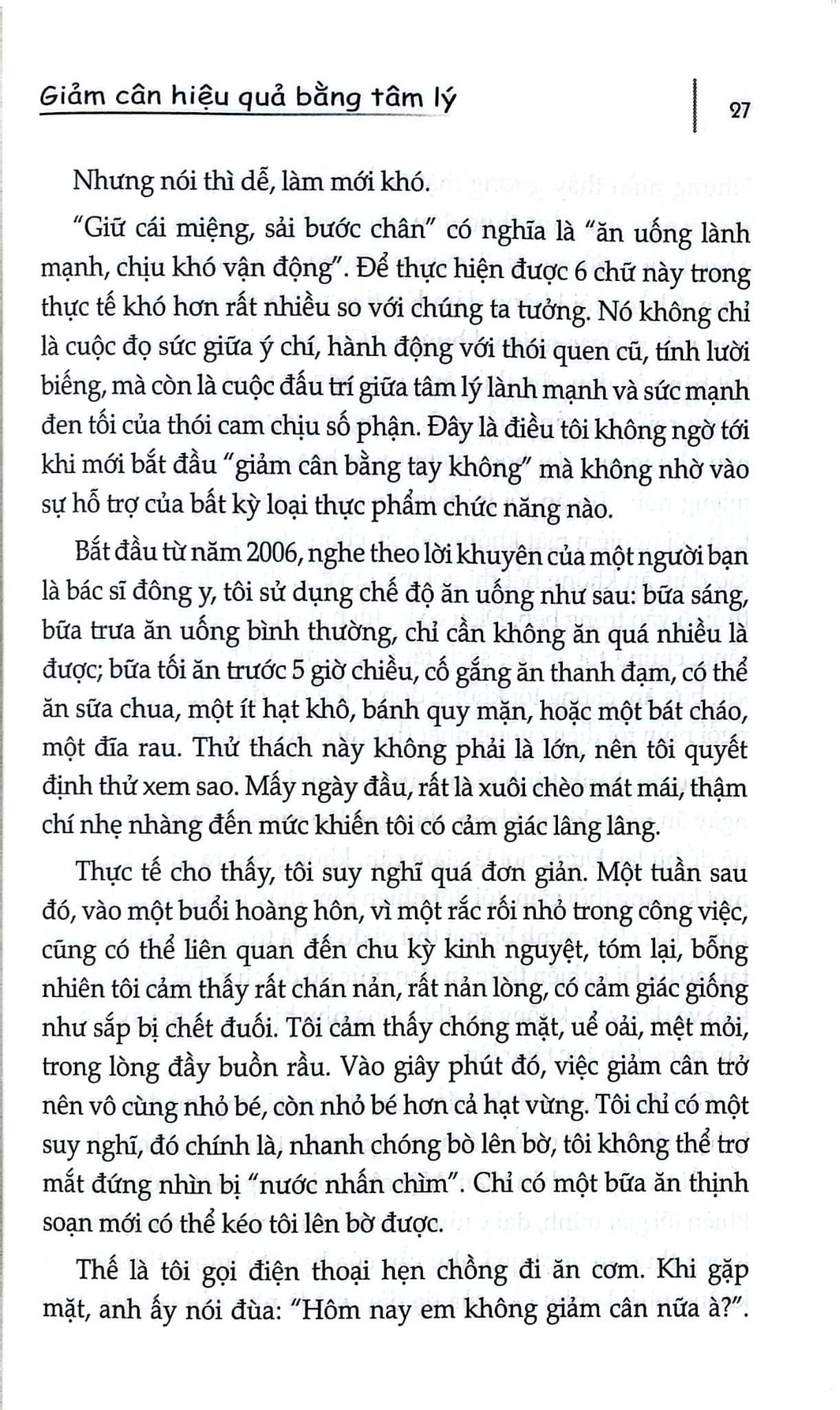 Giảm Cân Hiệu Quả Bằng Tâm Lý - Từ Từ