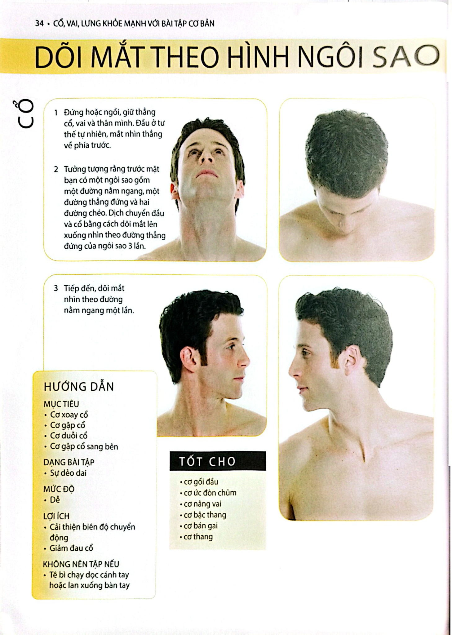 Cổ, Vai, Lưng Khỏe Mạnh Với Bài Tập Cơ Bản (Sách Ảnh; In Màu) - Philip Striano