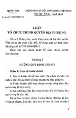 Luật Tổ Chức Chính Quyền Địa Phương Năm 2025 - Quốc hội