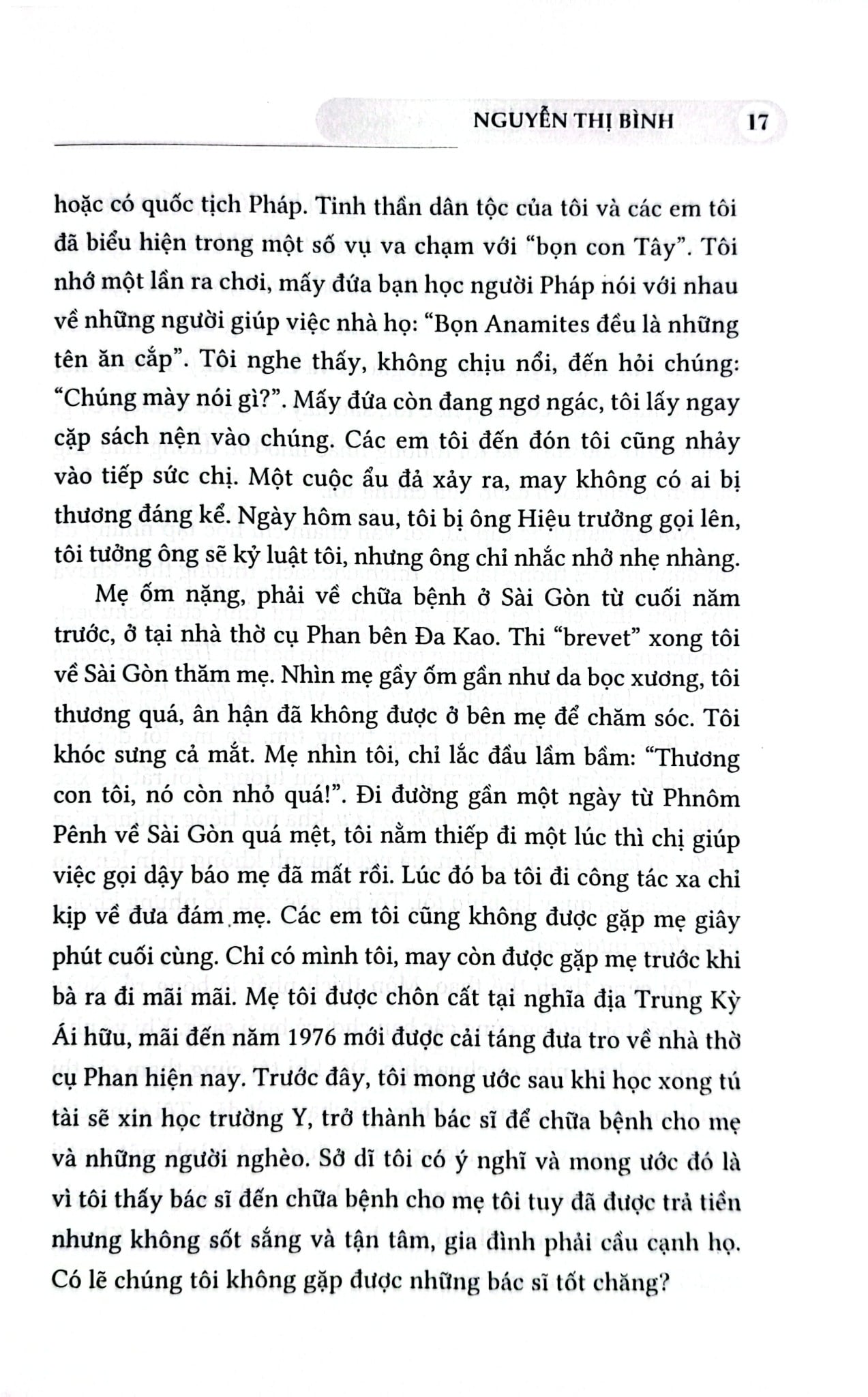 Gia Đình Bạn Bè Đất Nước ( Hồi Ký Nguyễn Thị Bình ) - Bìa Mềm