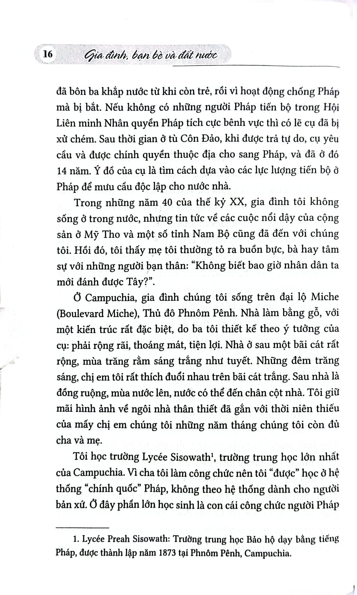 Gia Đình Bạn Bè Đất Nước ( Hồi Ký Nguyễn Thị Bình ) - Bìa Mềm
