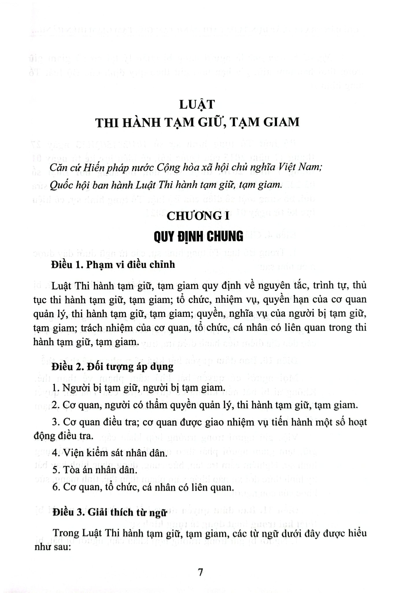 Chỉ Dẫn Tra Cứu, Áp Dụng Luật Thi Hành Tạm Giữ, Tạm Giam Hiện Hành Góp Phần Thực Hiện Nguyên Tắc Hiến Định "Công Nhận, Tôn Trọng, Bảo Vệ Và Bảo Đảm Quyền Con Người"