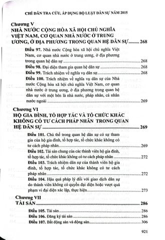  Chỉ Dẫn Tra Cứu, Áp Dụng Bộ Luật Dân Sự Năm 2015 ( Tái Bản Lần Thứ Nhất, Có Sửa Đổi, Bổ Sung) - TS. Nguyễn Thúy Hiền 
- ThS. NCS.Tạ Đình Tuyên 