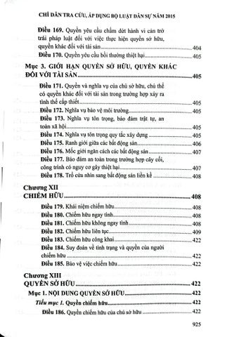  Chỉ Dẫn Tra Cứu, Áp Dụng Bộ Luật Dân Sự Năm 2015 ( Tái Bản Lần Thứ Nhất, Có Sửa Đổi, Bổ Sung) - TS. Nguyễn Thúy Hiền 
- ThS. NCS.Tạ Đình Tuyên 