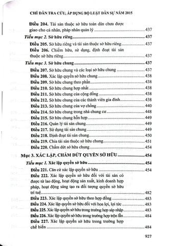  Chỉ Dẫn Tra Cứu, Áp Dụng Bộ Luật Dân Sự Năm 2015 ( Tái Bản Lần Thứ Nhất, Có Sửa Đổi, Bổ Sung) - TS. Nguyễn Thúy Hiền 
- ThS. NCS.Tạ Đình Tuyên 