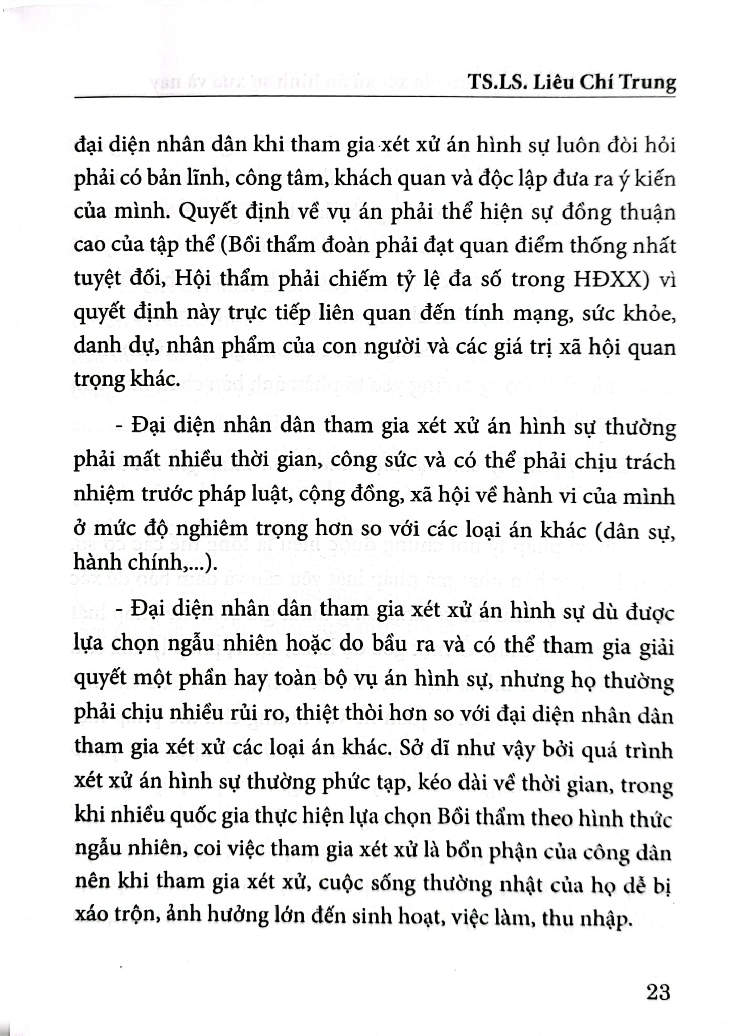 Đại Diện Nhân Dân Tham Gia Xét Xử Án Hình Sự Xưa Và Nay - TS. LS Lê Chí Trung