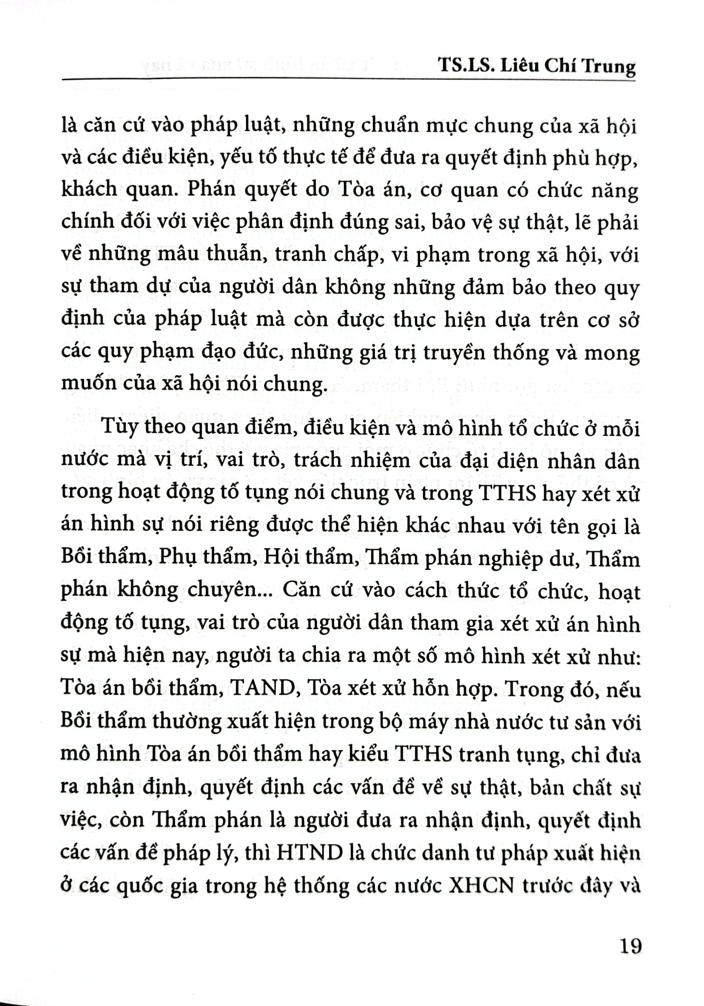 Đại Diện Nhân Dân Tham Gia Xét Xử Án Hình Sự Xưa Và Nay - TS. LS Lê Chí Trung