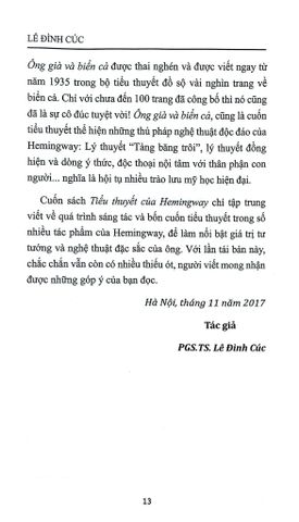 Tiểu Thuyết Hemingway - Lê Đình Cúc 