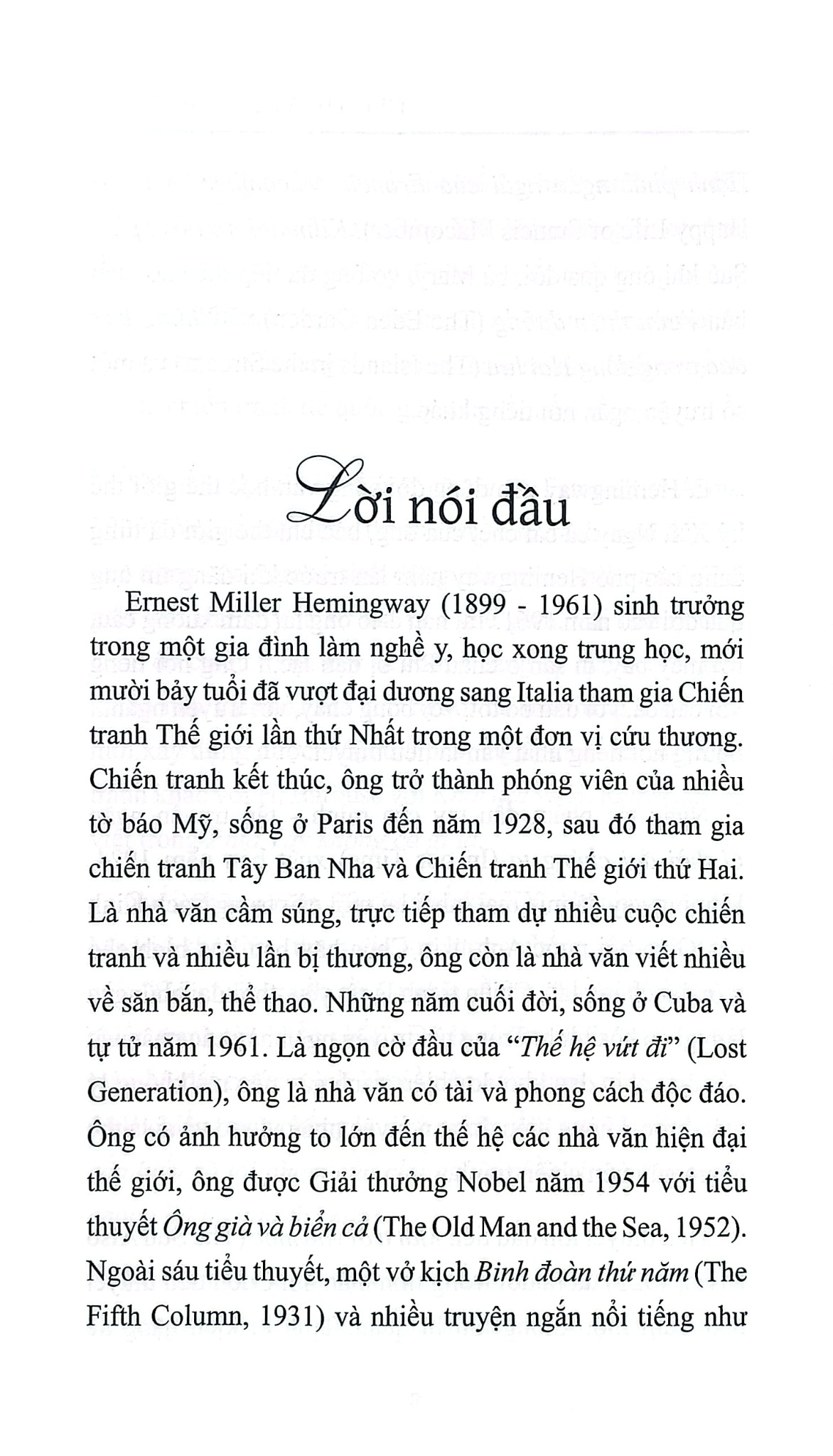 Tiểu Thuyết Hemingway - Lê Đình Cúc