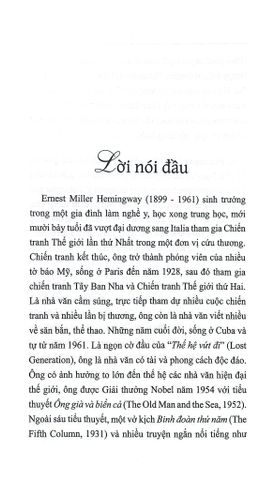  Tiểu Thuyết Hemingway - Lê Đình Cúc 
