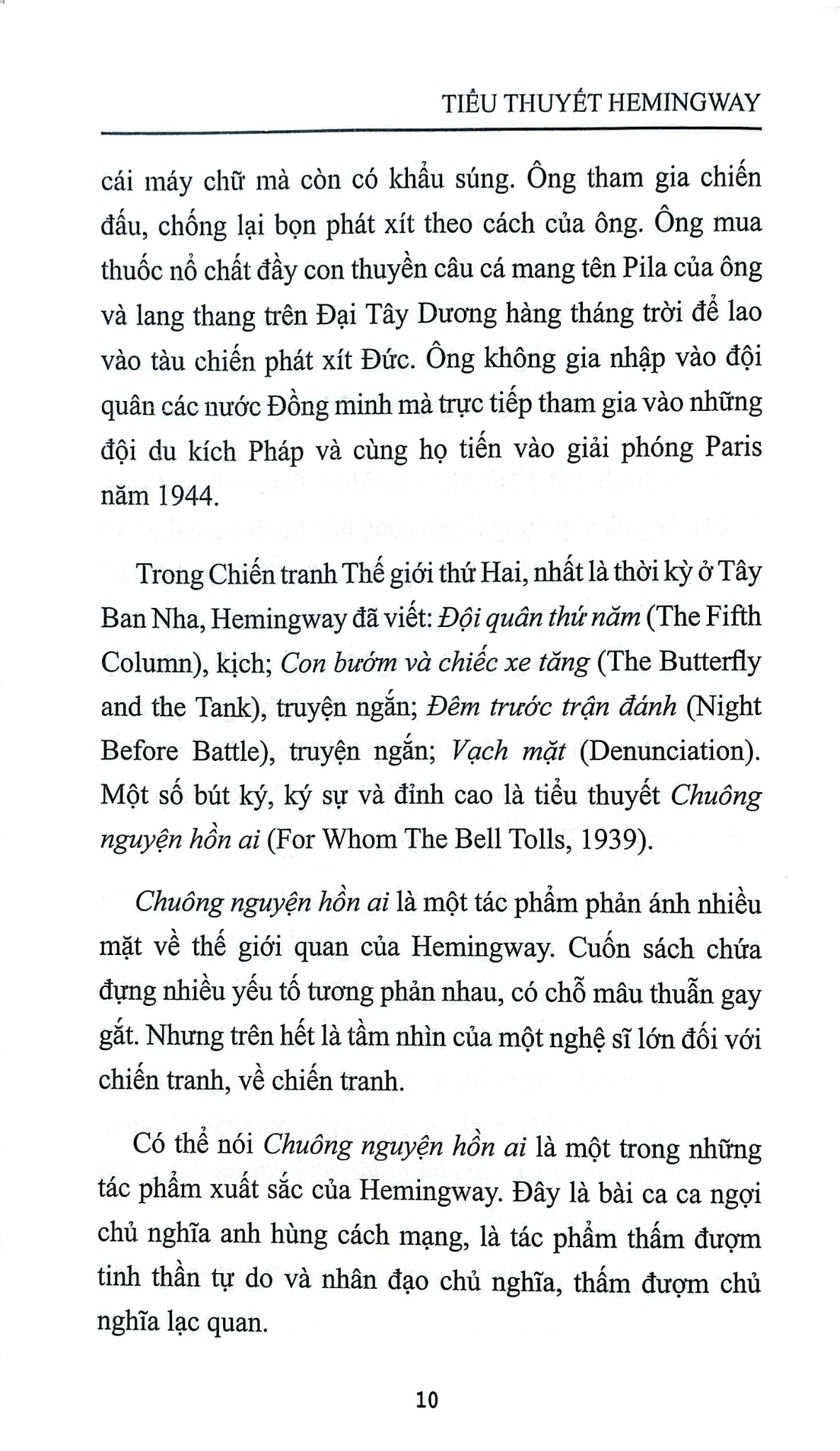 Tiểu Thuyết Hemingway - Lê Đình Cúc