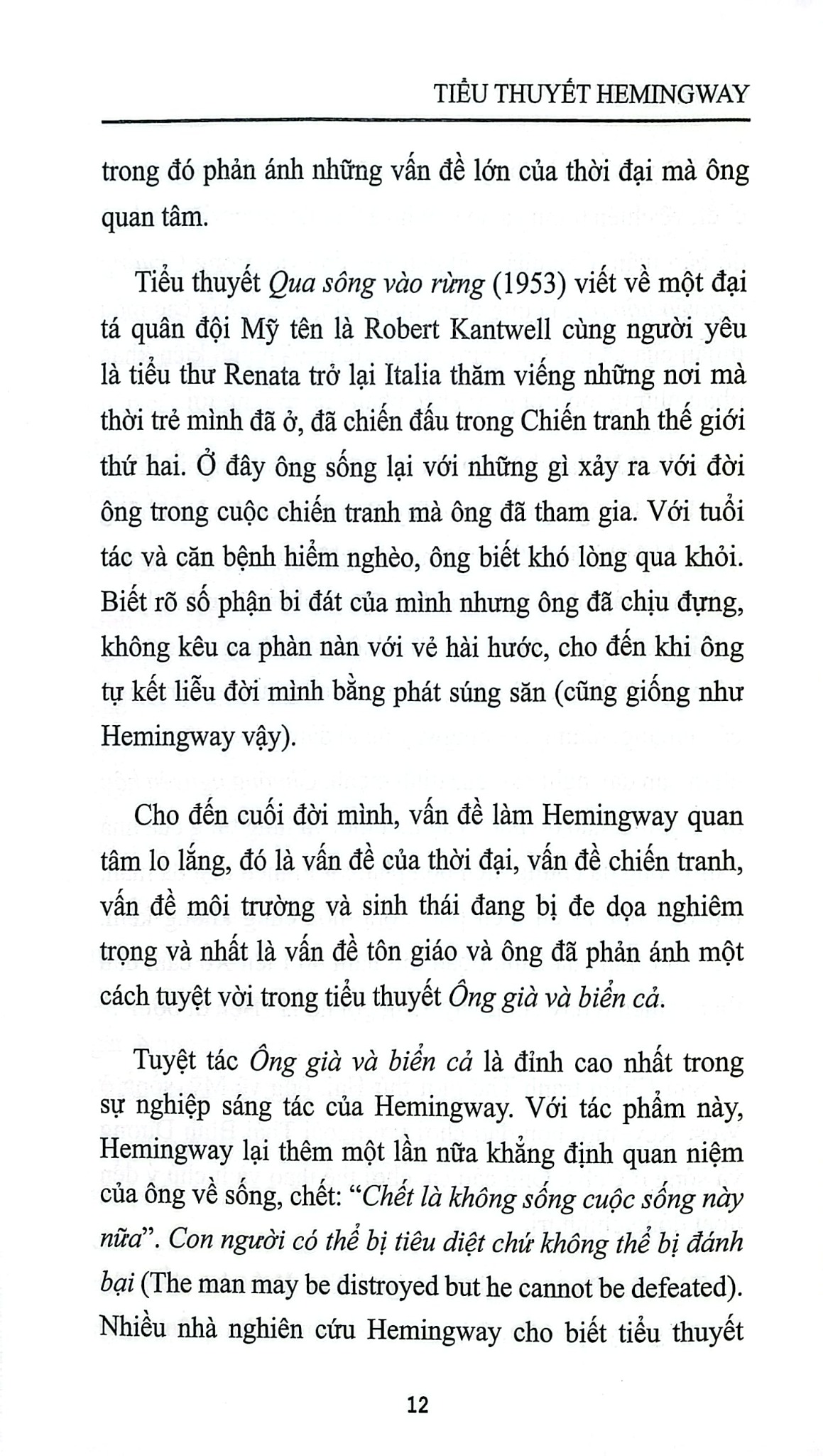 Tiểu Thuyết Hemingway - Lê Đình Cúc