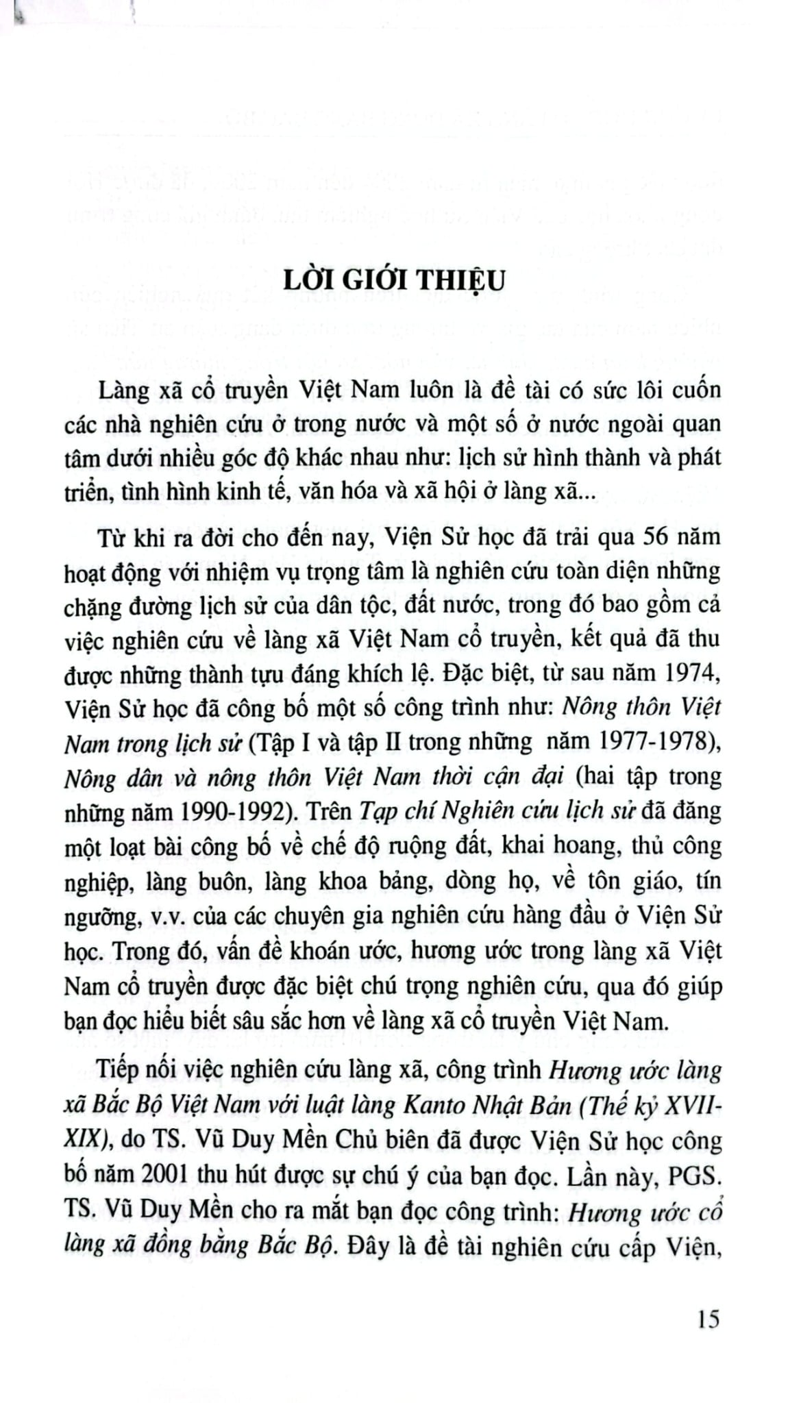 Hương Ước Cổ Làng Xã Đồng Bằng Bắc Bộ - Vũ Duy Mền (xuất bản 2019)