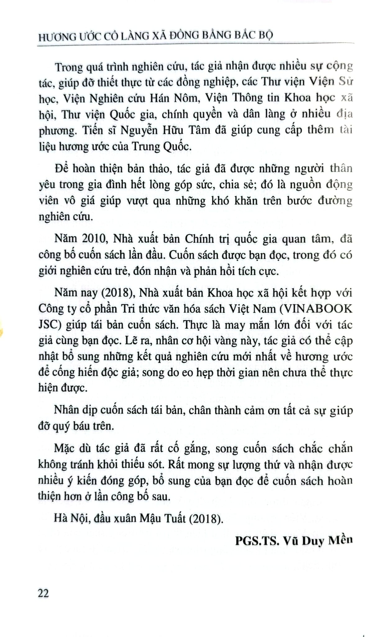 Hương Ước Cổ Làng Xã Đồng Bằng Bắc Bộ - Vũ Duy Mền (xuất bản 2019)