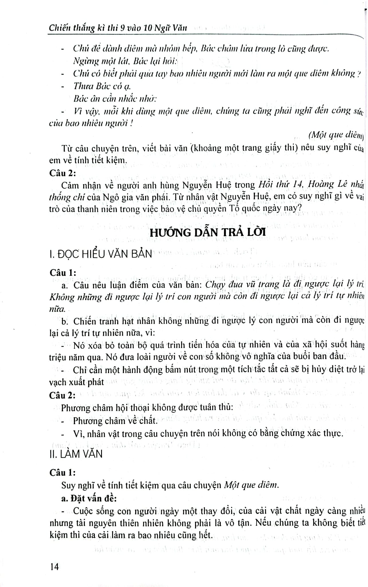 Chiến Thắng Kì Thi 9 Vào 10 Ngữ Văn - Phan Thế Hoài