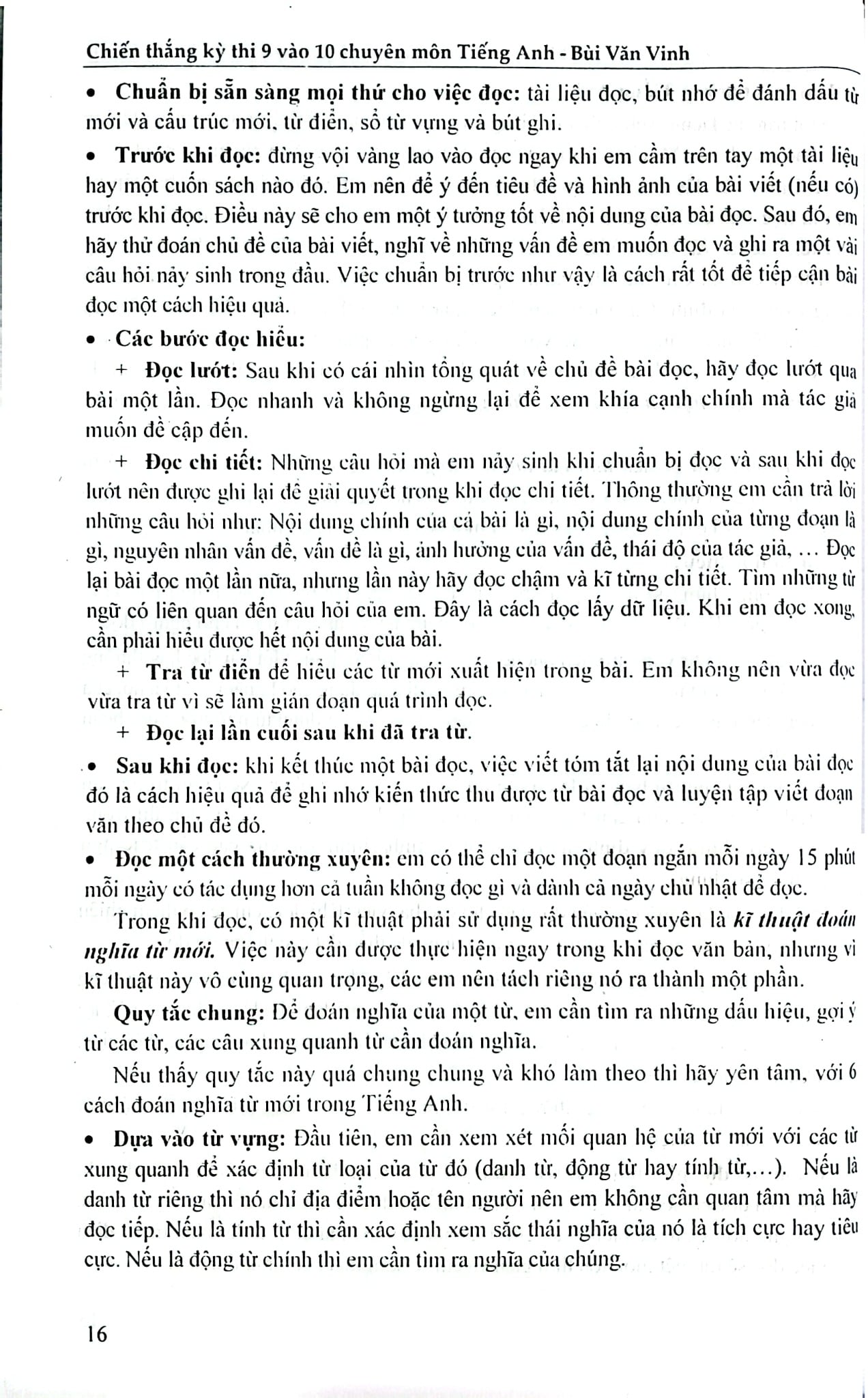 Chiến Thắng Kì Thi 9 Vào 10 Chuyên Môn Tiếng Anh - Bùi Văn Vinh