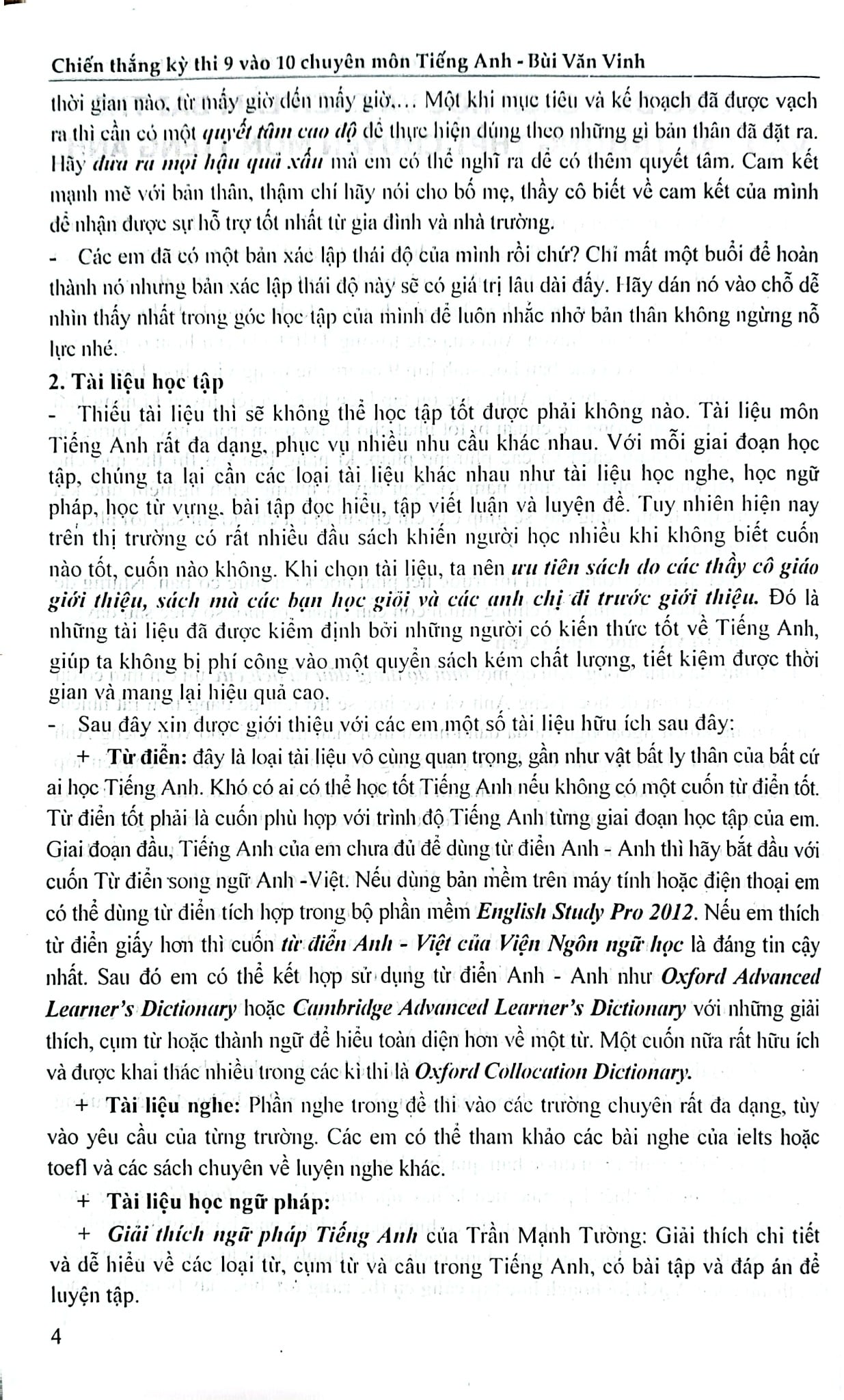Chiến Thắng Kì Thi 9 Vào 10 Chuyên Môn Tiếng Anh - Bùi Văn Vinh