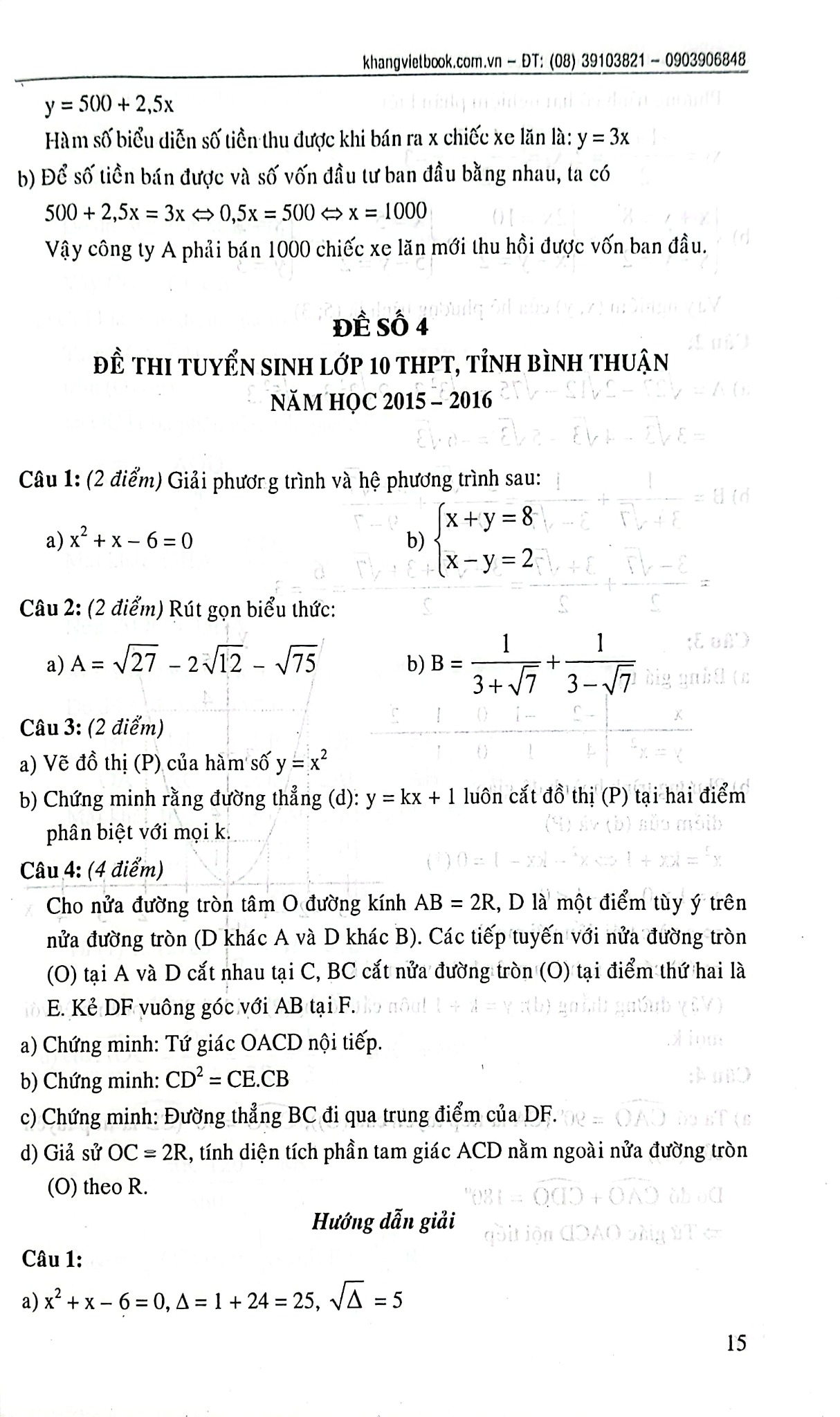 Chiến Thắng Kì Thi 9 Vào 10 Toán Học - Nguyễn Đức Tấn