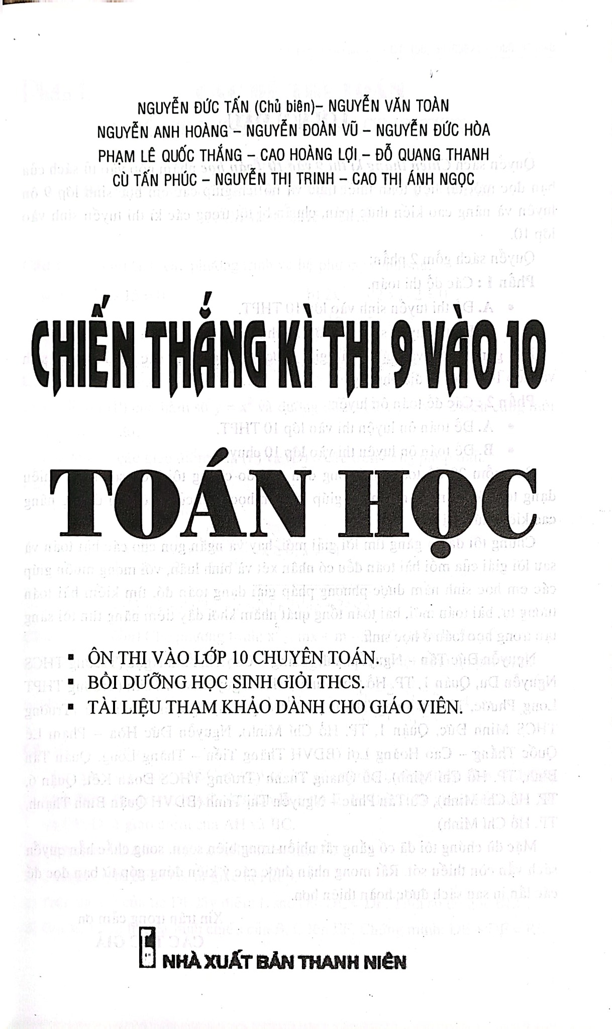 Chiến Thắng Kì Thi 9 Vào 10 Toán Học - Nguyễn Đức Tấn