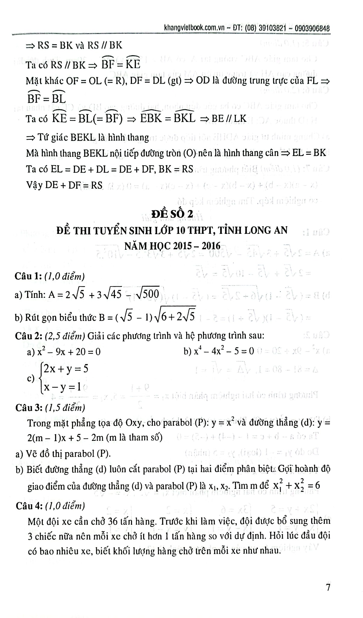 Chiến Thắng Kì Thi 9 Vào 10 Toán Học - Nguyễn Đức Tấn