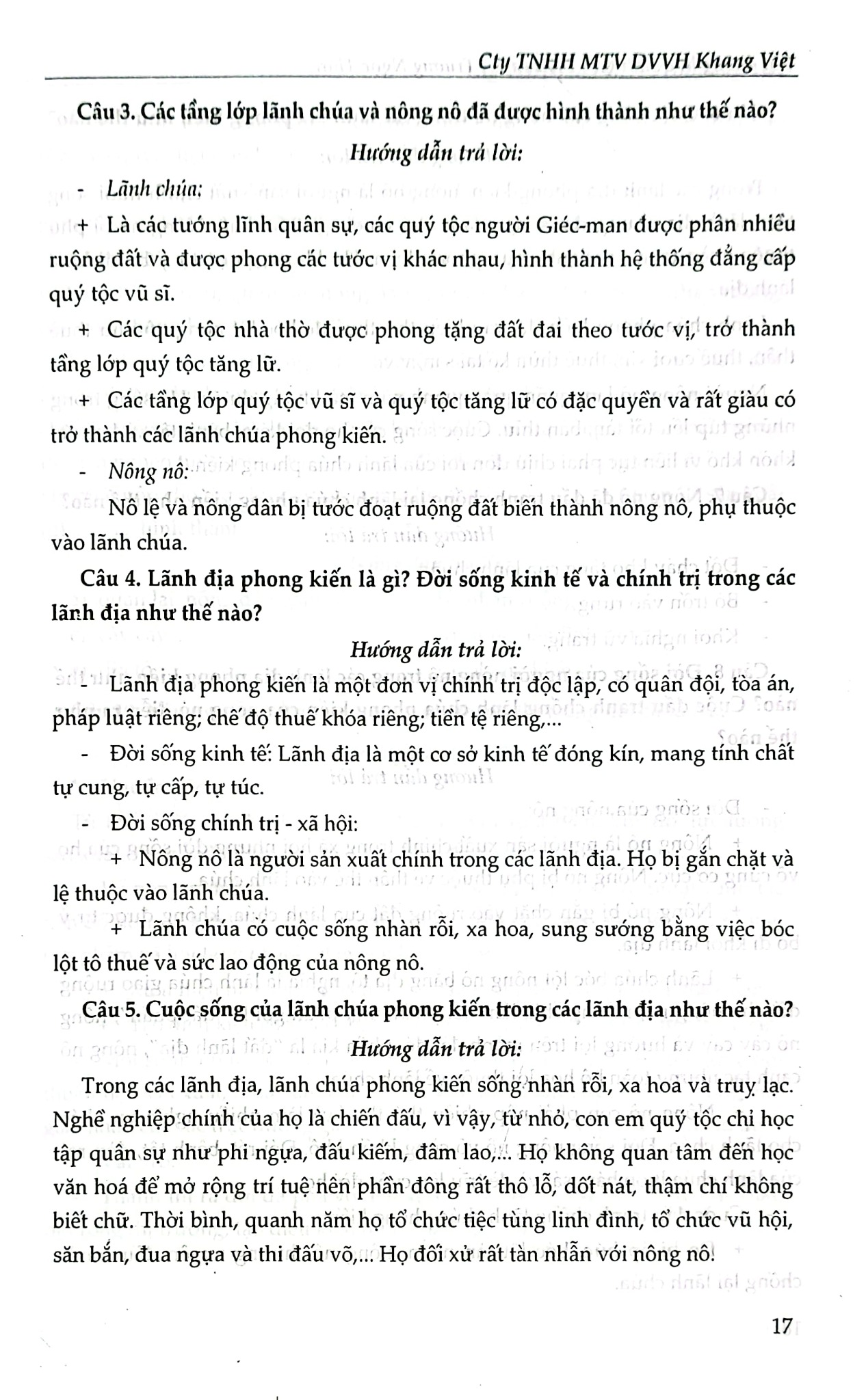 Bồi Dưỡng Học Sinh Giỏi Lịch Sử 7 - Trương Ngọc Thơi