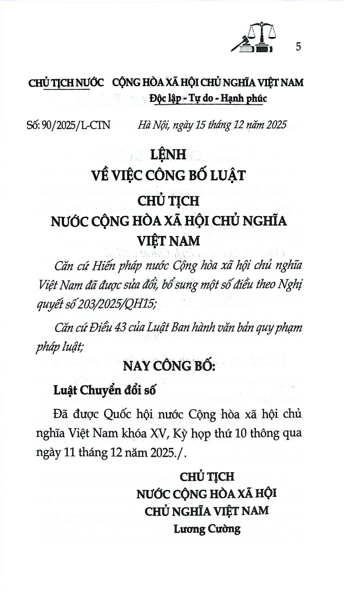 Luật Chuyển Đổi Số Năm 2025 (NXBLĐ) - Quốc Hội