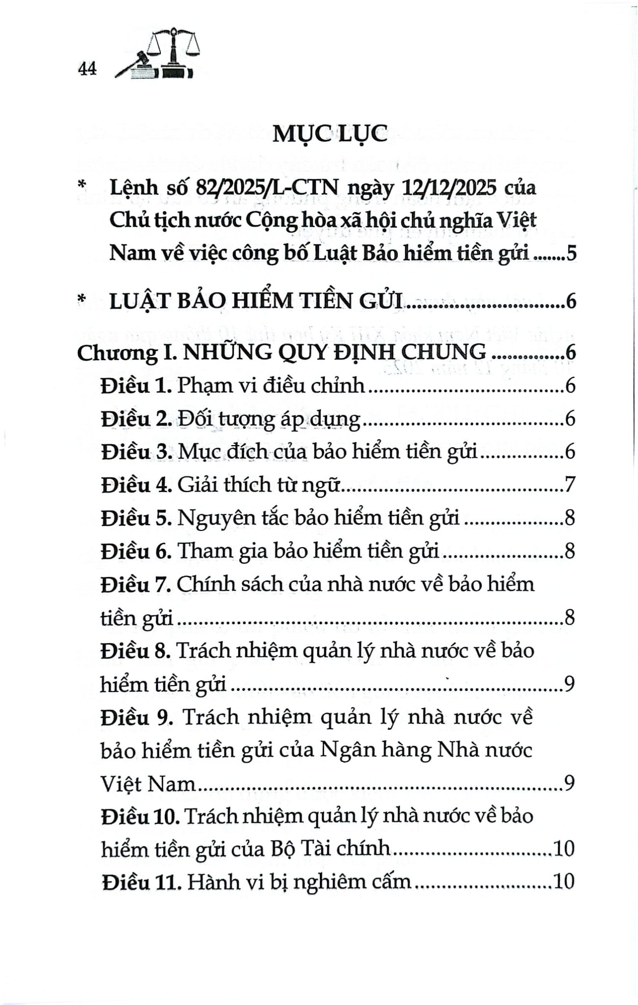Luật Bảo Hiểm Tiền Gửi Năm 2025 (NXBLĐ) - Quốc Hội