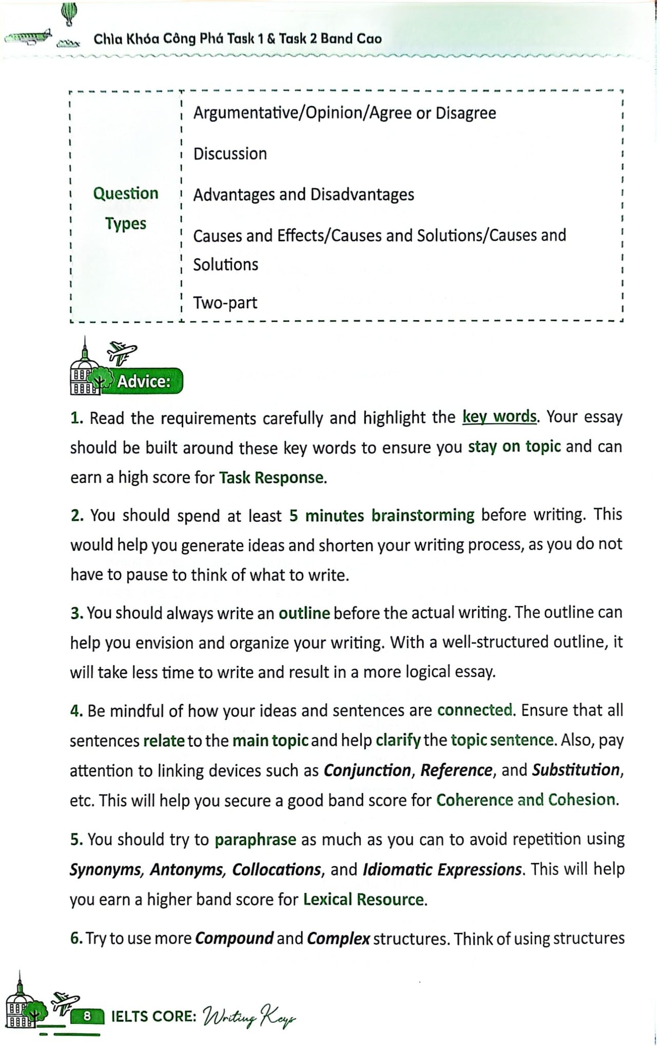 Combo 3 Cuốn Ielts Core ( Vocab Bank + Speaking Topics + Writing Keys )