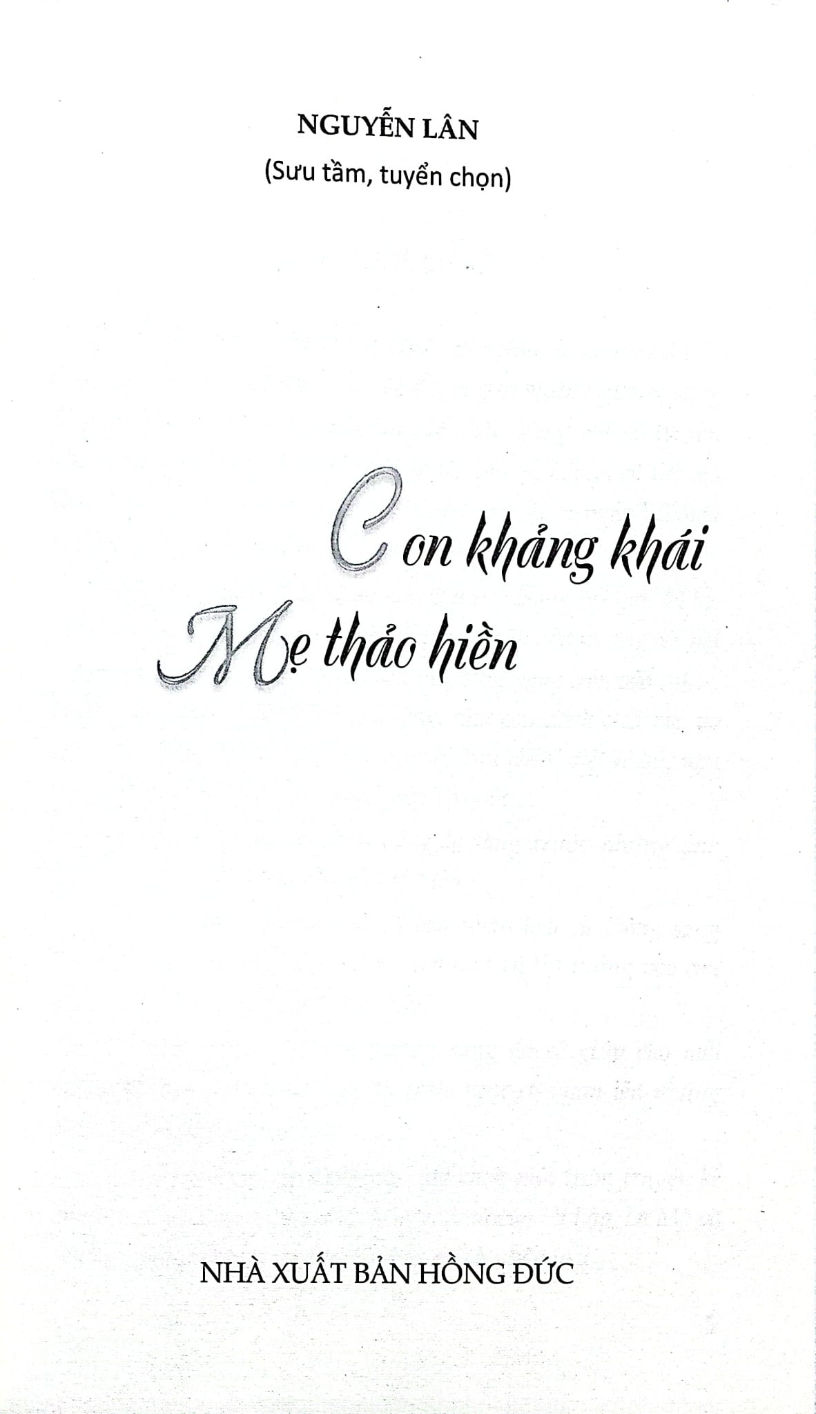 Con Khảng Khái, Mẹ Thảo Hiền - Nguyễn Lân