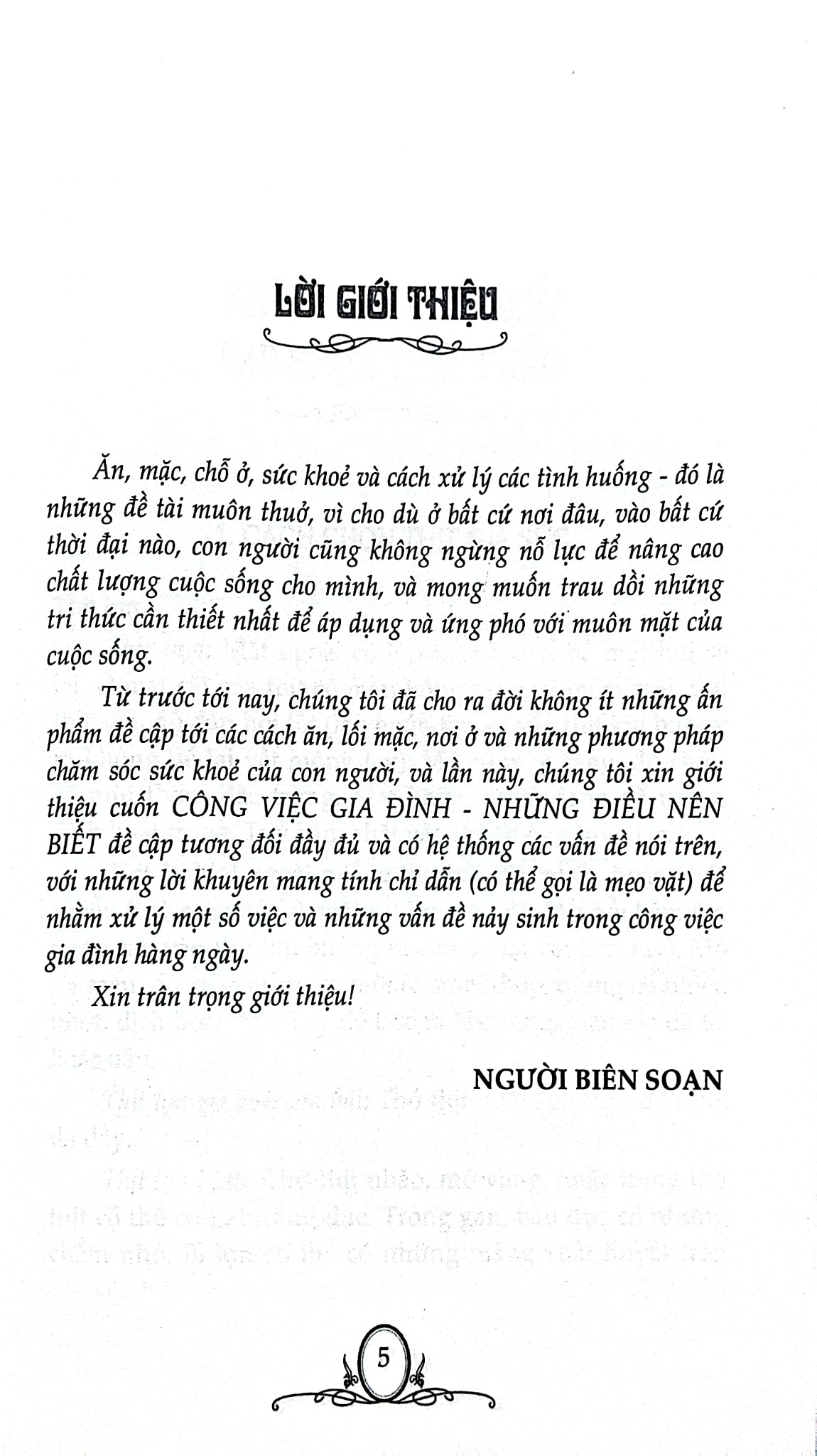 Công Việc Gia Đình - Những Điều Nên Biết - Trường Tân