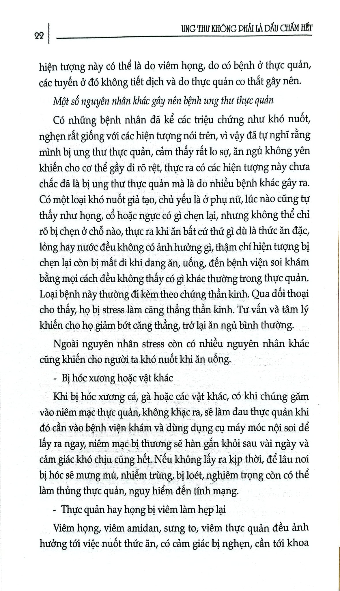 Ung Thư Không Phải Là Dấu Chấm Hết - Ung Thư Thực Quản - Nguyễn Khắc Khoái
