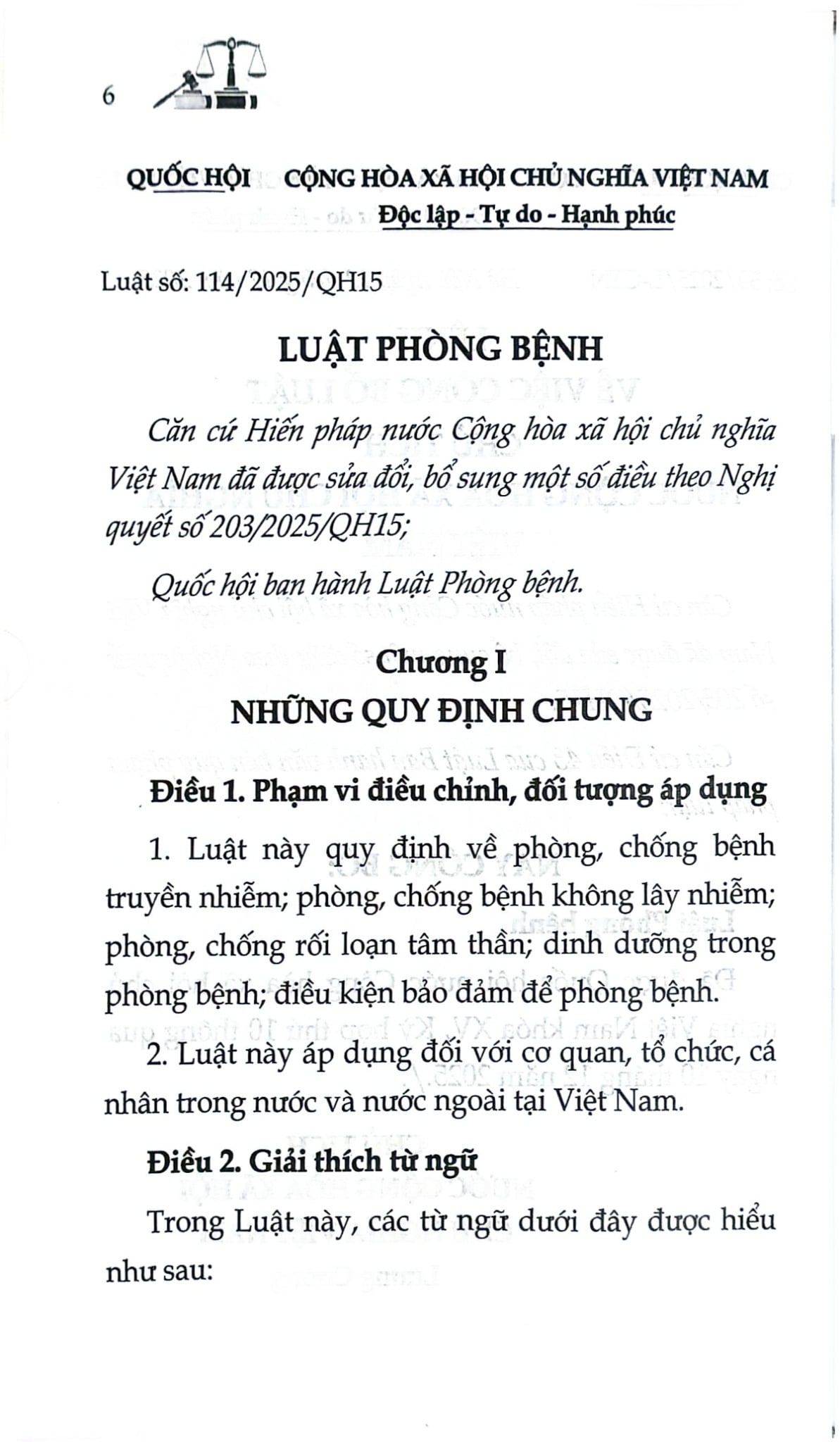 Luật Phòng Bệnh Năm 2025 (NXBLĐ) - Quốc Hội