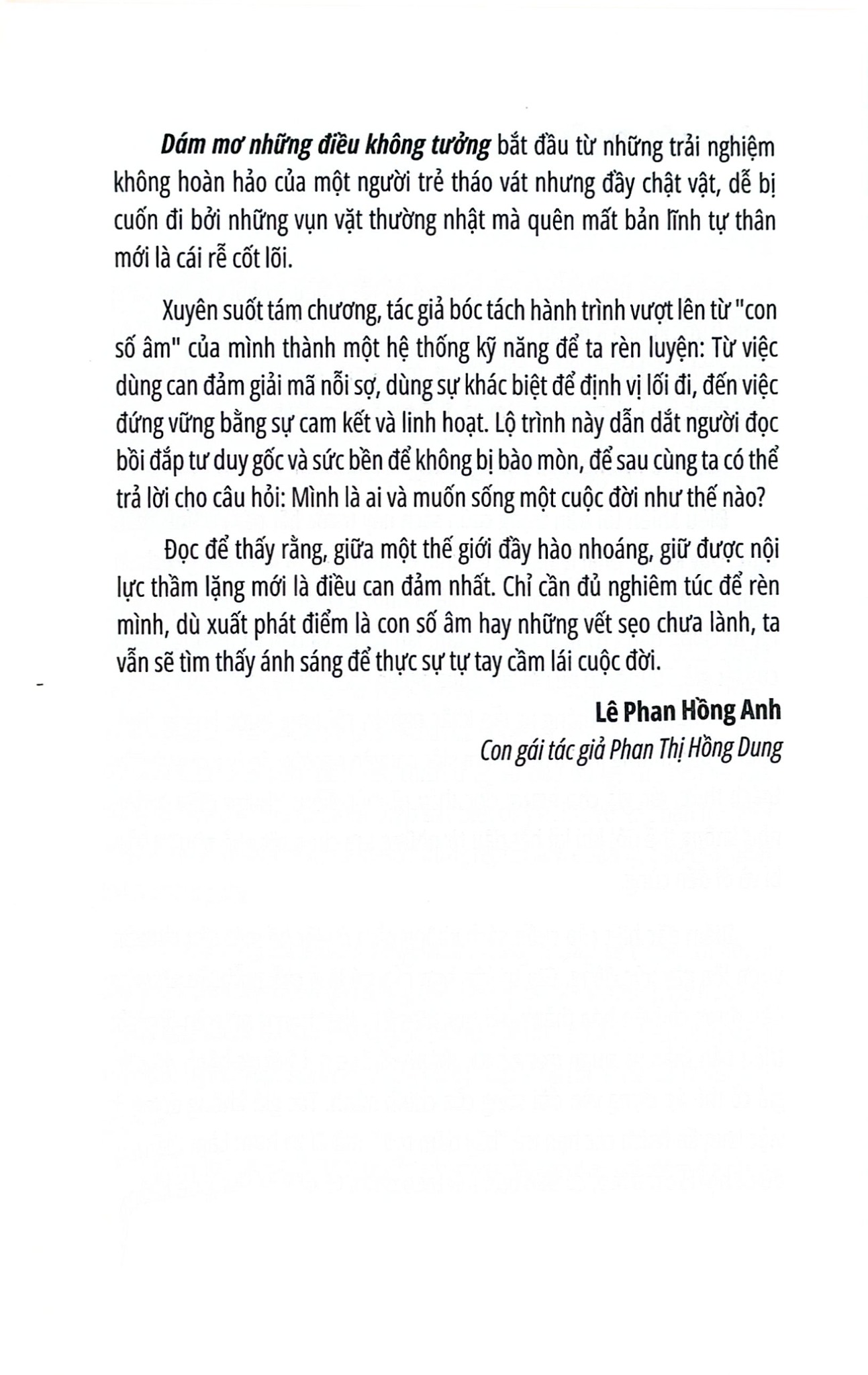 Dám Mơ Những Điều Không Tưởng - Phan Thị Hồng Dung