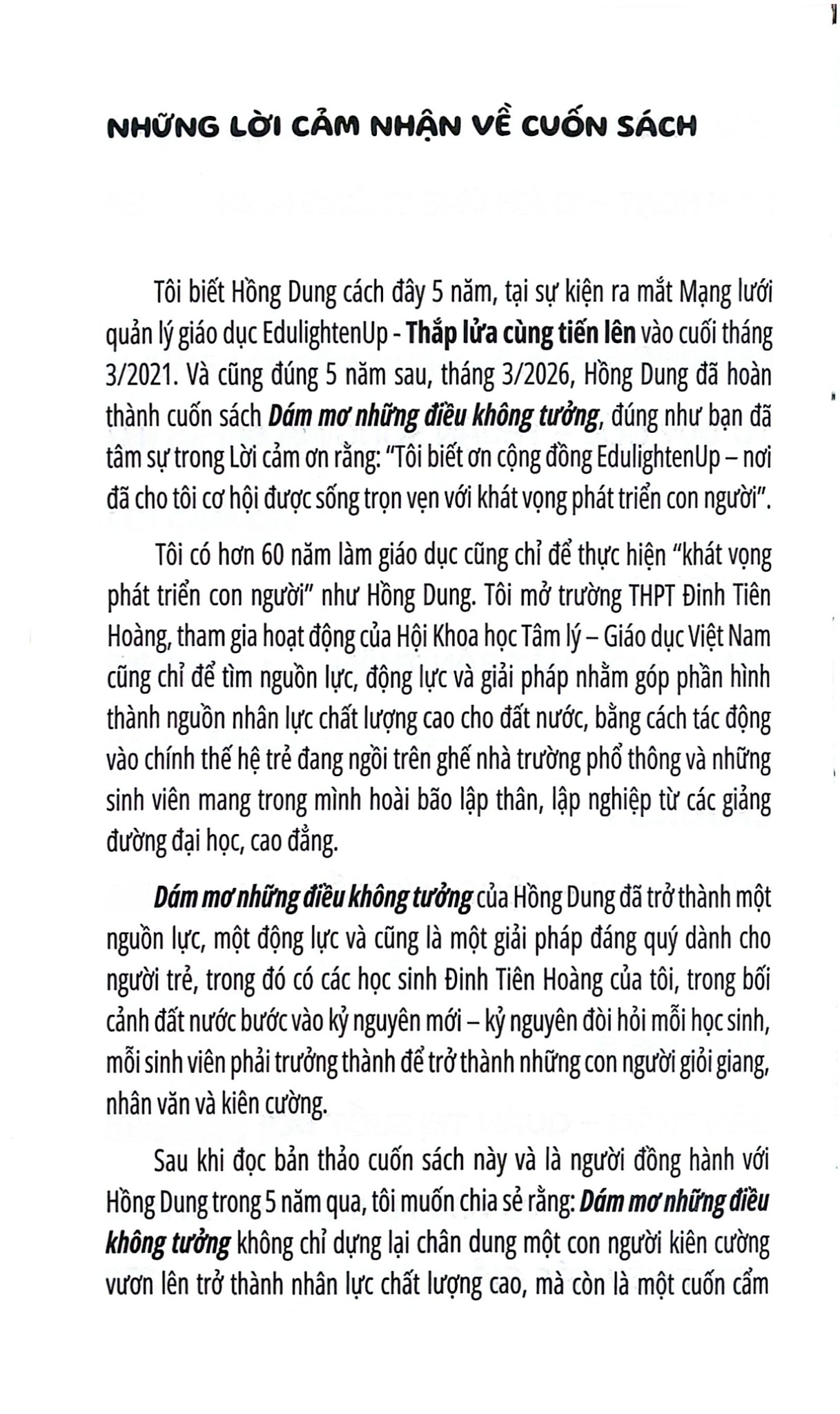 Dám Mơ Những Điều Không Tưởng - Phan Thị Hồng Dung