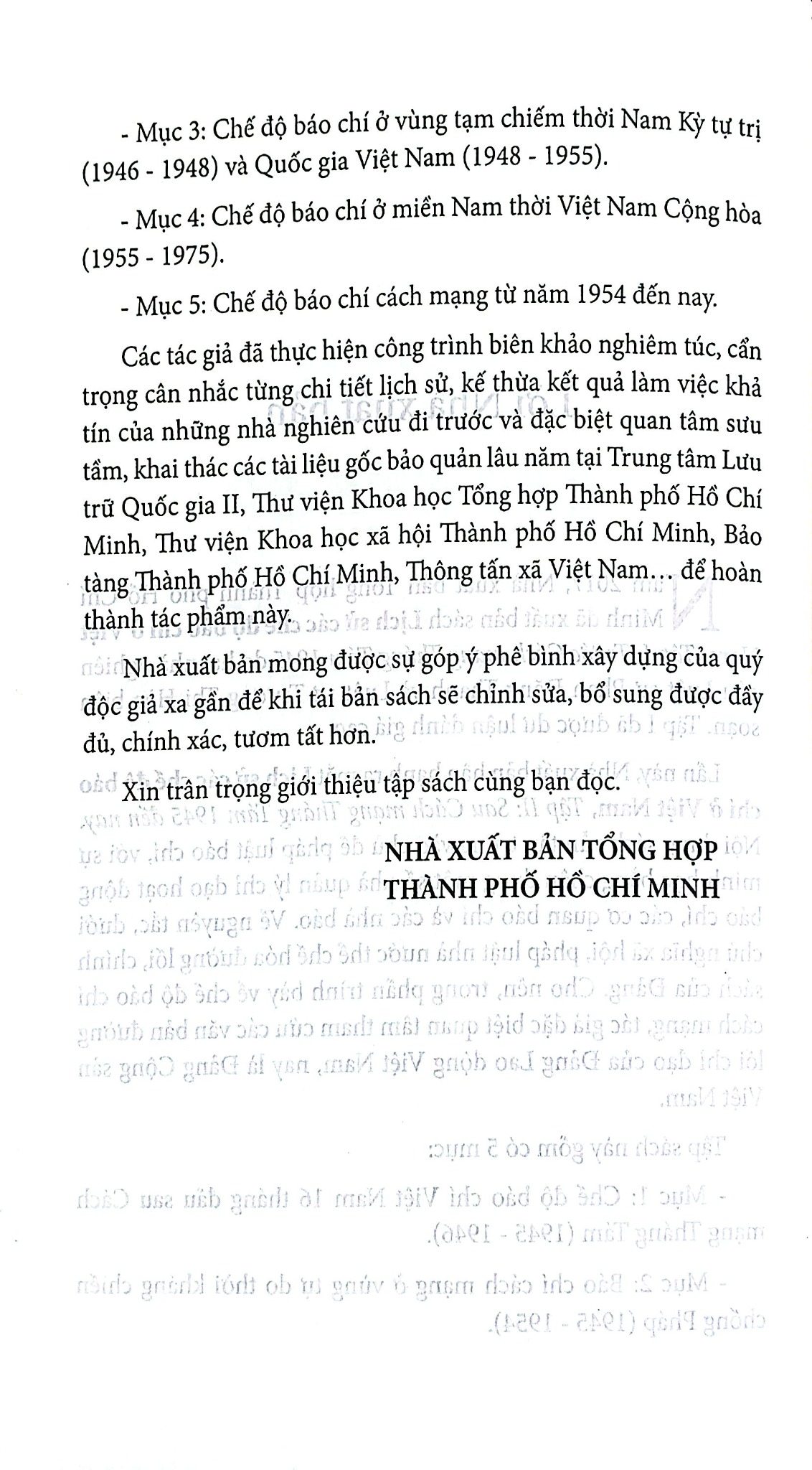 Lịch Sử Các Chế Độ Báo Chí Ở Việt Nam - Phan Đăng Thanh, Trương Thị Hoà