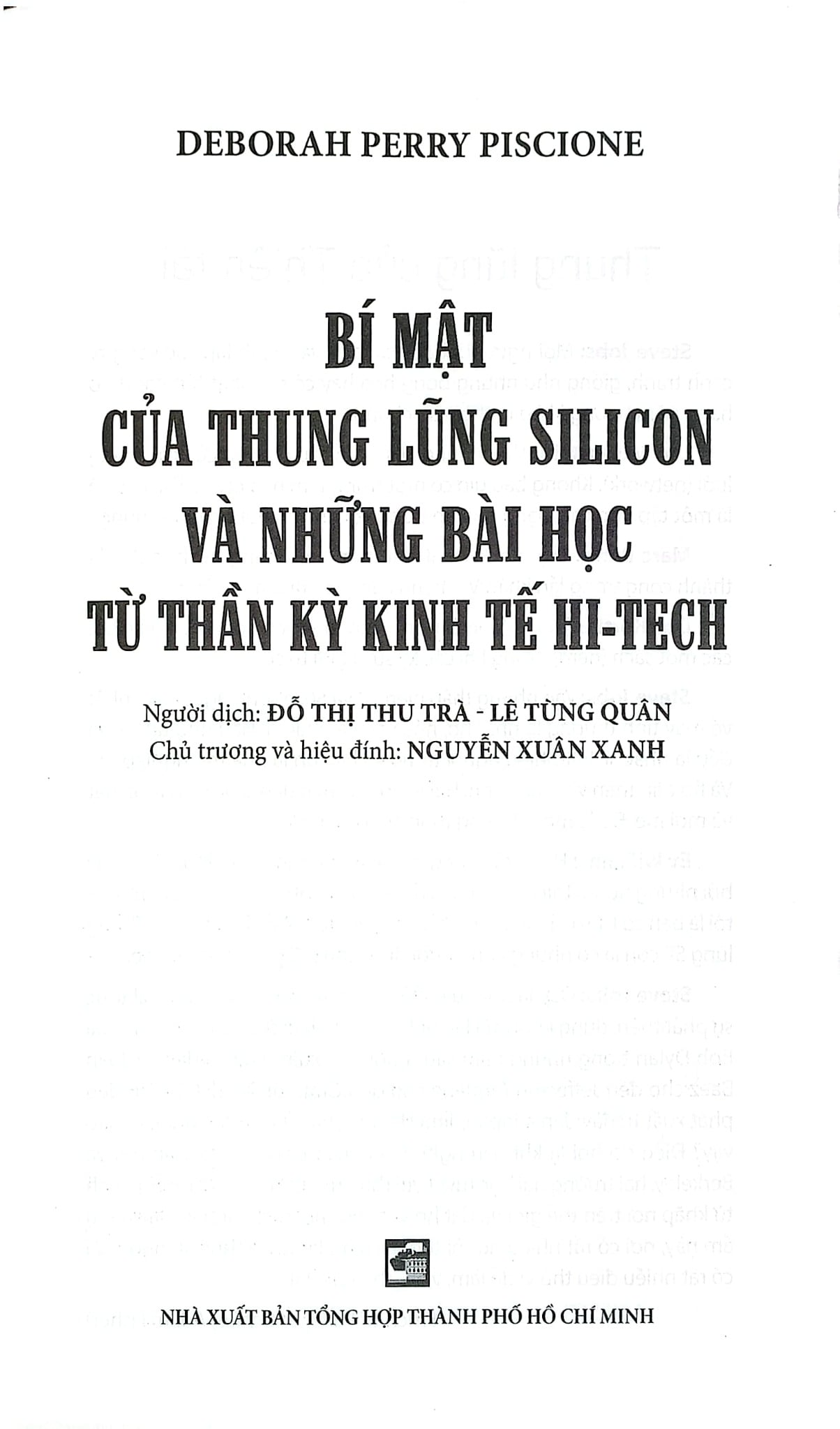 Bí Mật Của Thung Lũng Silicon - Deborah Pery Piscione
