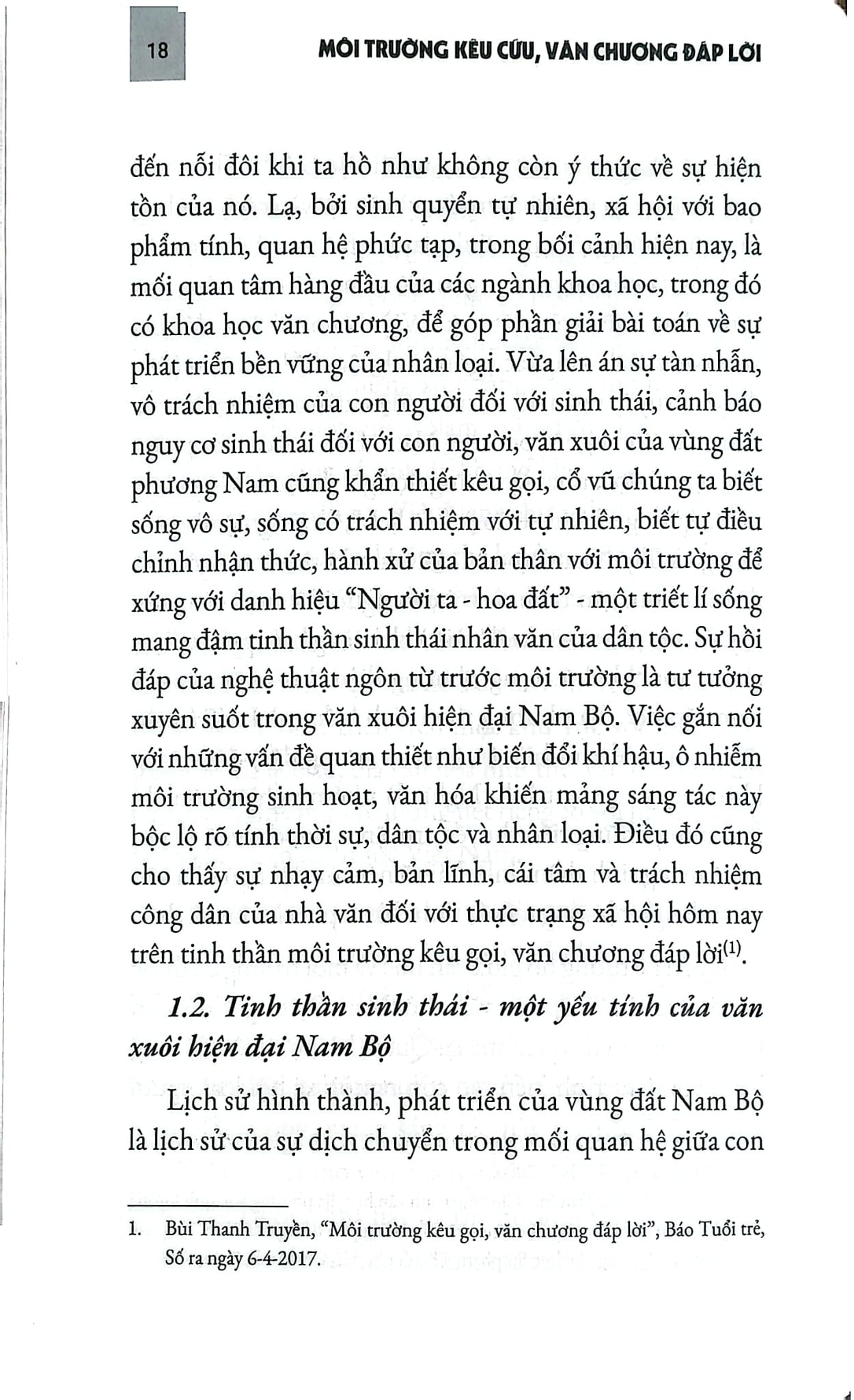 Văn Học Sử Việt Nam - Môi Trường Kêu Cứu Văn Chương Đáp Lời - Bùi Thanh Truyền