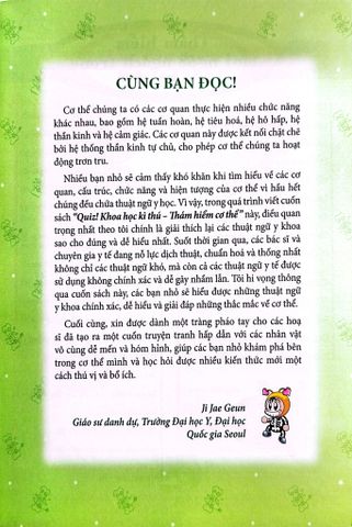  Quiz! Khoa Học Kì Thú - Thám Hiểm Cơ Thể - Kwon Chan Ho 