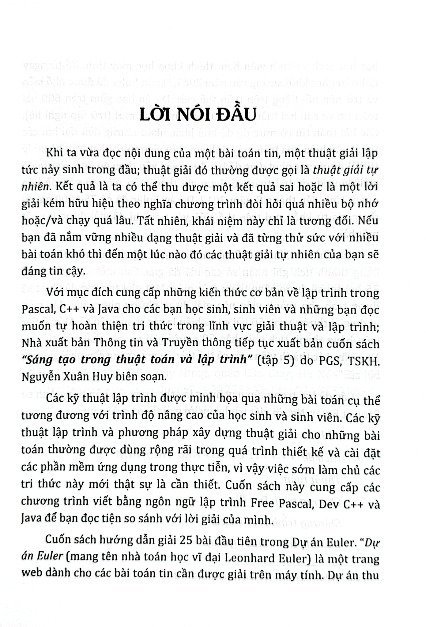 Sáng Tạo Trong Thuật Toán Và Lập Trình Với C++ Và Python  - Tập 5 - Nguyễn Xuân Huy
