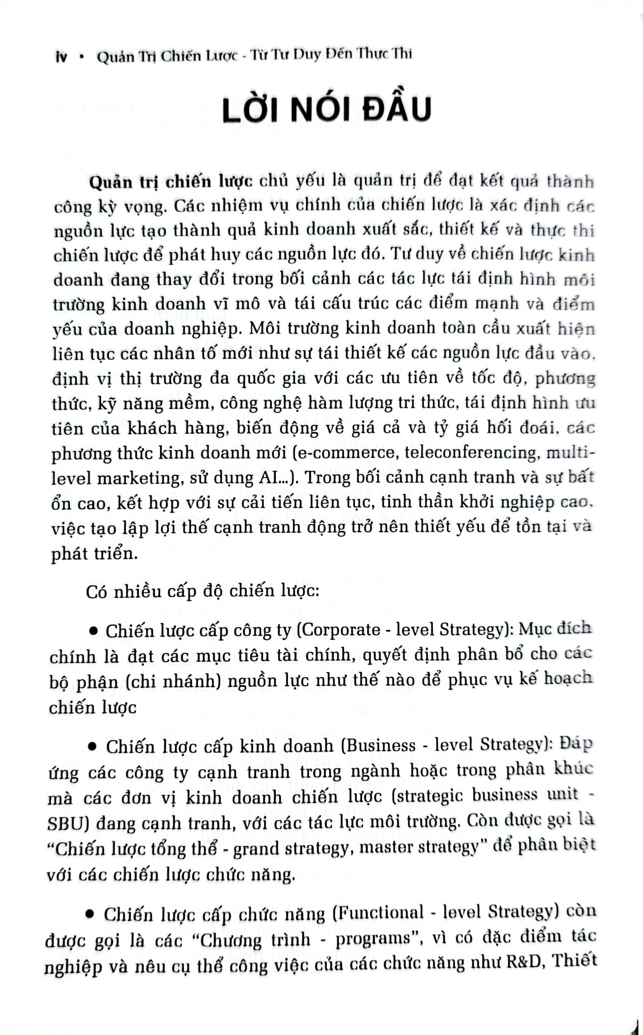 Quản Trị Chiến Lược Từ Tư Duy Đến Thực Thi - TS. Bùi Văn Danh