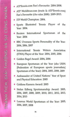  Combo 3 Cuốn Những Vận Động Viên Kiệt Xuất Thế Giới ( Tay Vợt Tennis Roger Federer + Cầu Thủ Bóng Đá Lional Messi + Cầu Thủ Bóng Đá Cristiano Ronaldo ) 