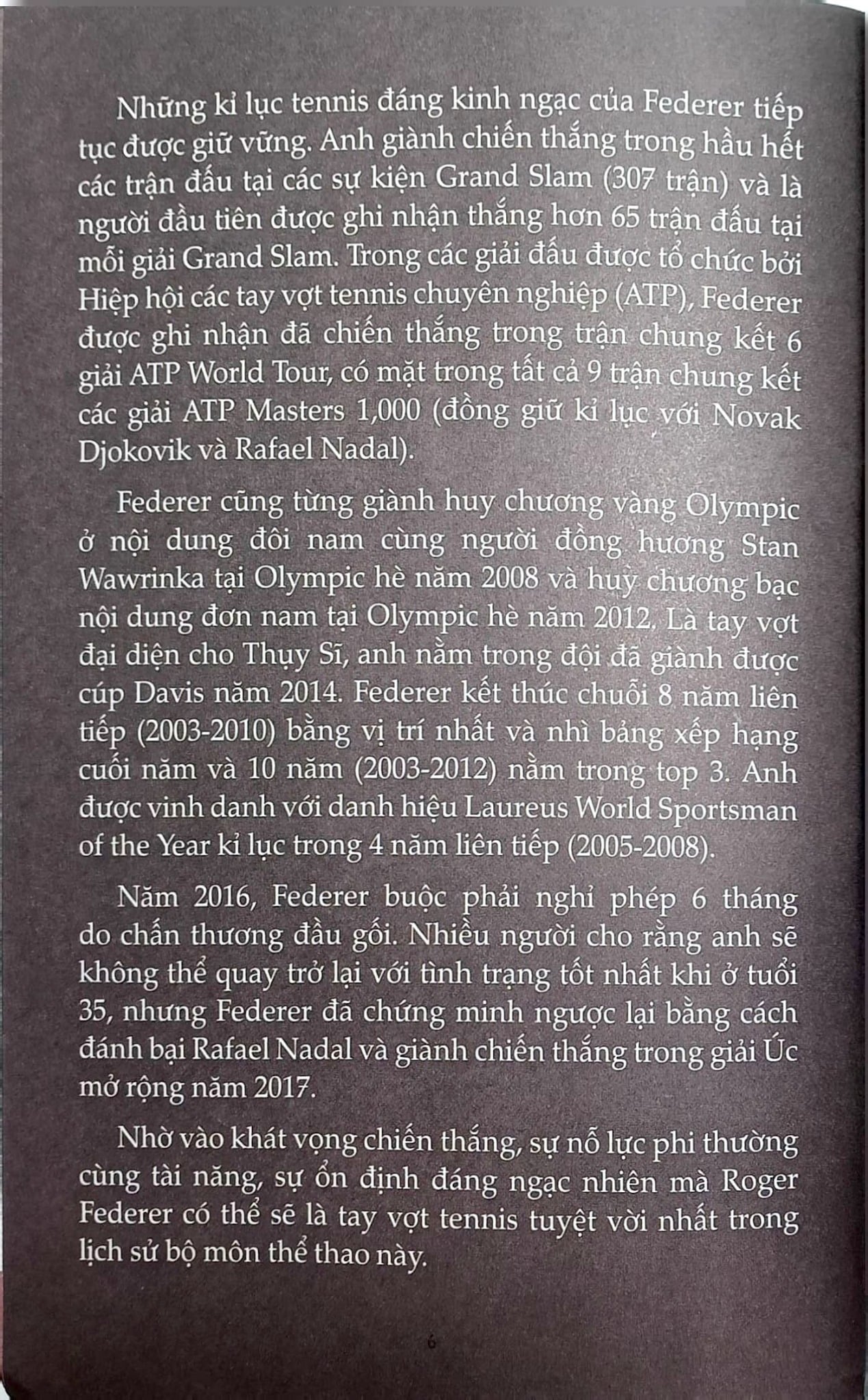 Những Vận Động Viên Kiệt Xuất Thế Giới - Tay Vợt Tennis Roger Federer - Manmeet Narang