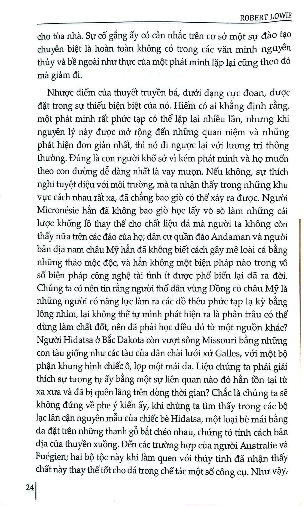 Không Gian Văn Hóa Nguyên Thủy - Nhìn Theo Lý Thuyết Chức Năng - Robert Lowie